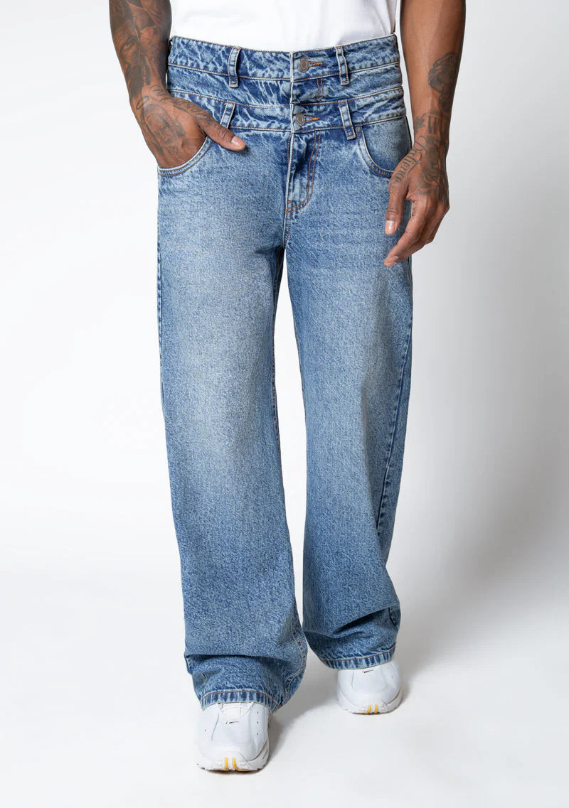 Pure dopamine light-wash jeans PUR20590