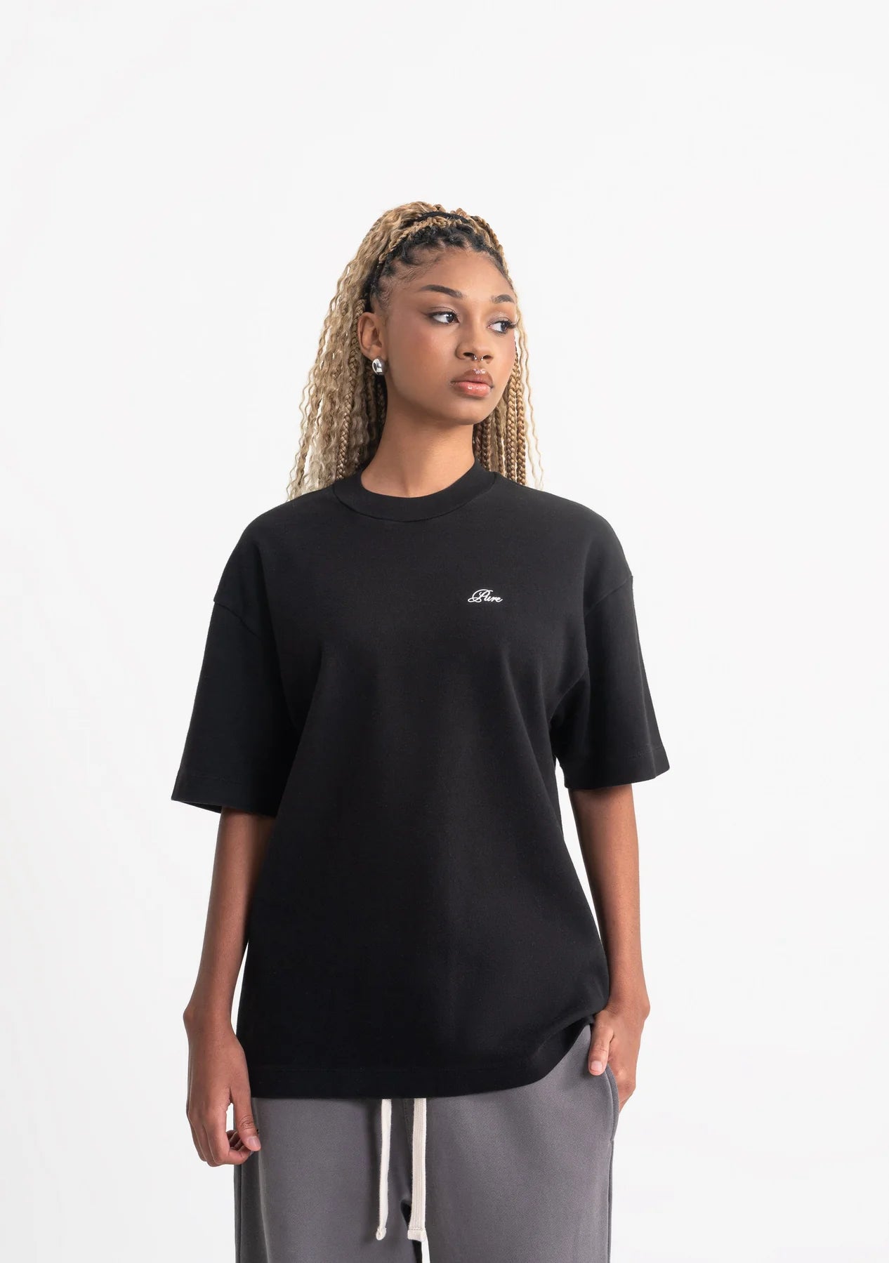 Pure rustic black t-shirt PUR21226
