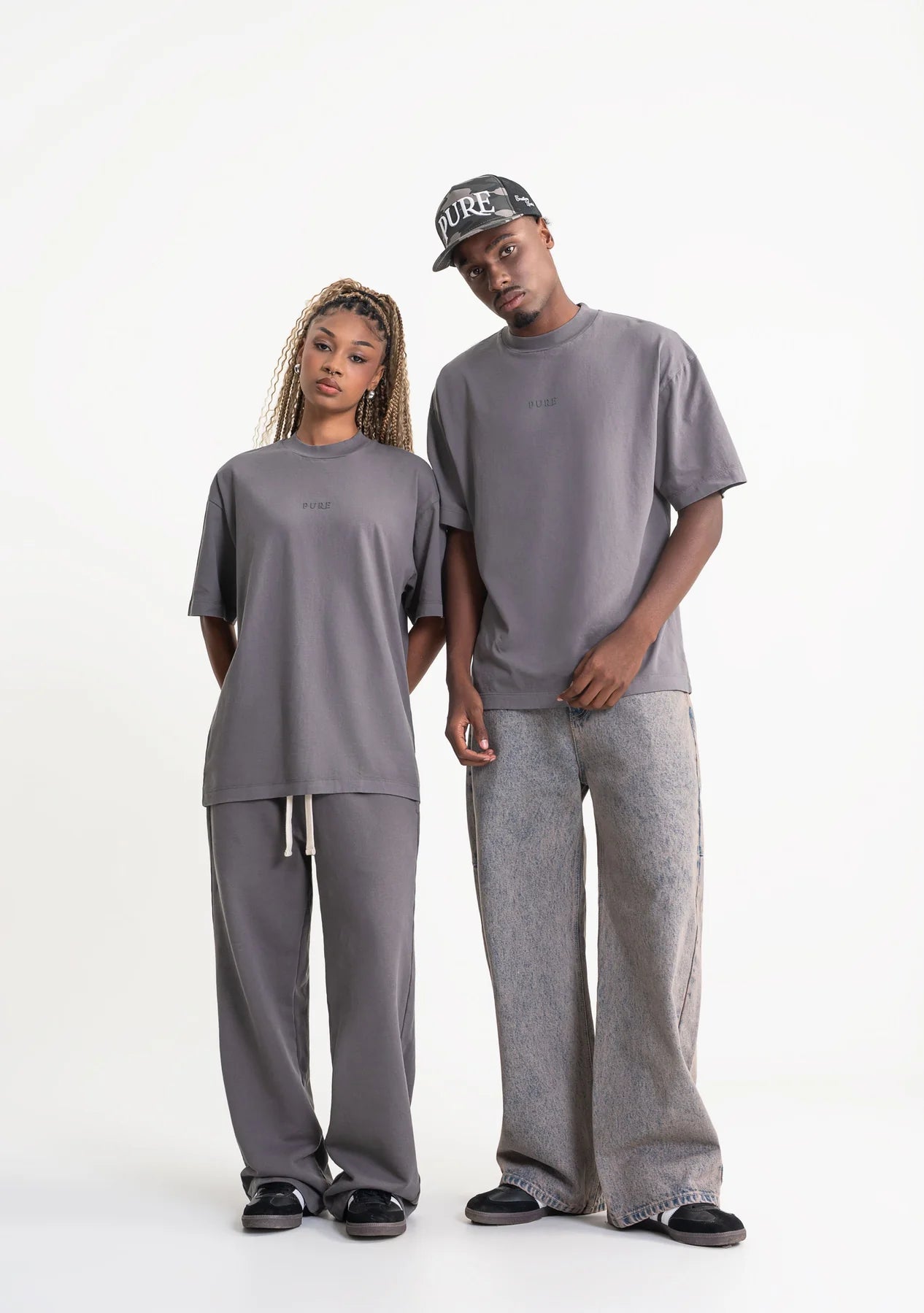 Pure rustic dark grey t-shirt PUR21249