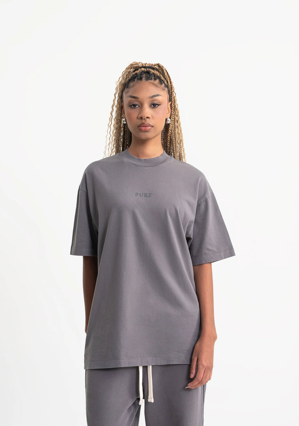 Pure rustic dark grey t-shirt PUR21249