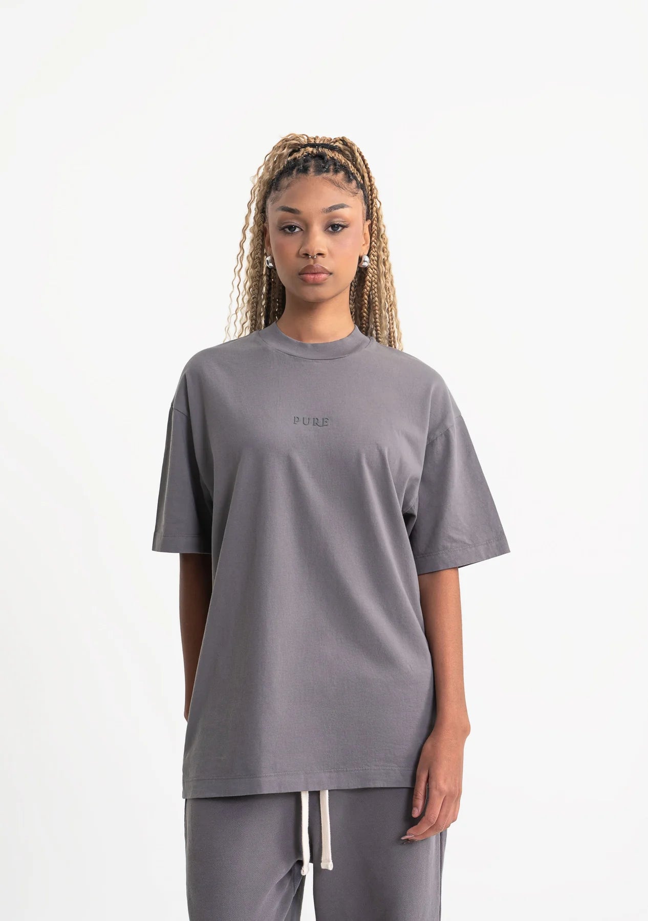 Pure rustic dark grey t-shirt PUR21249