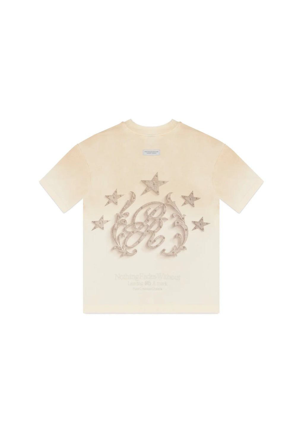 Pure rustic cream monogram t-shirt PUR21251