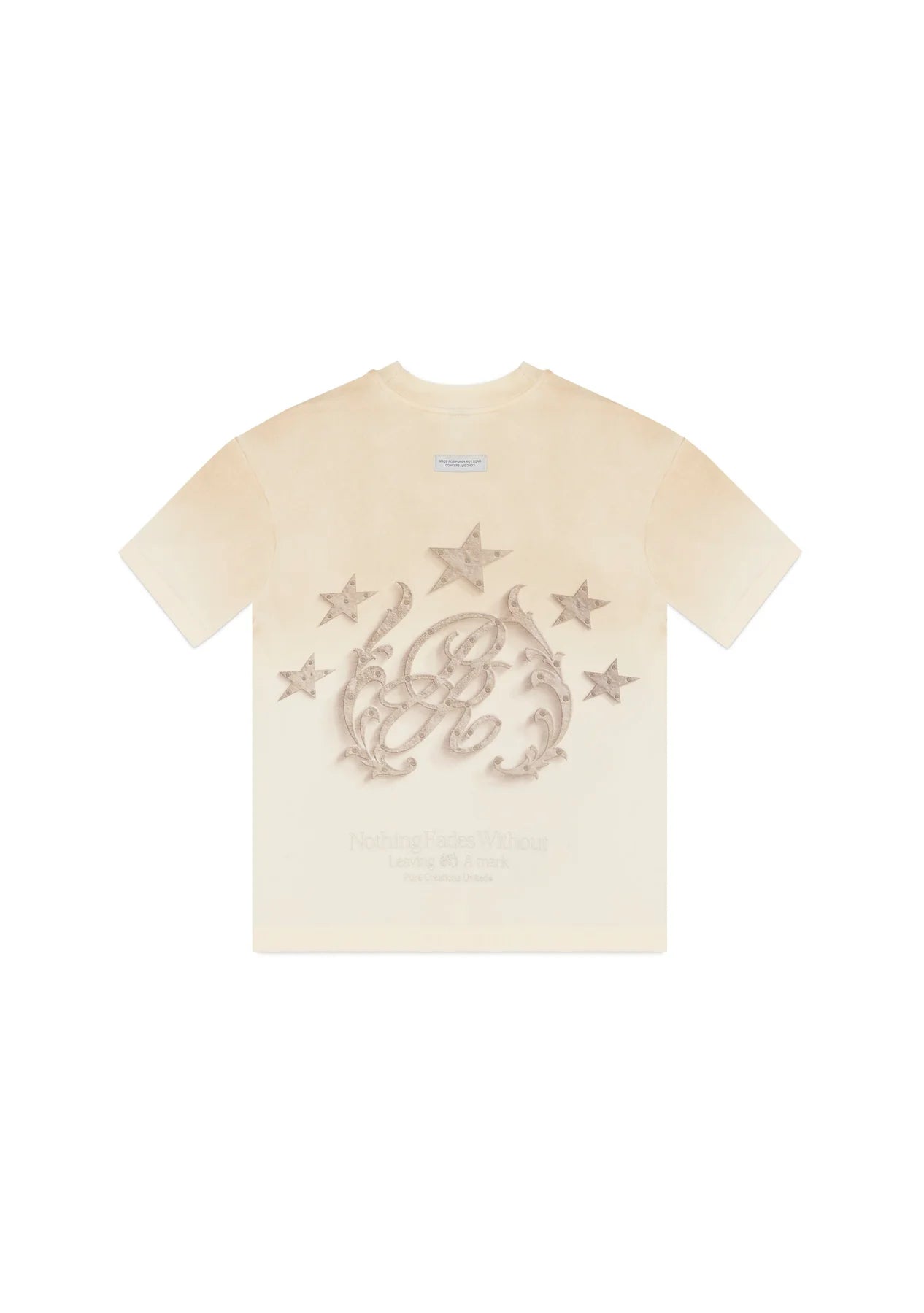 Pure rustic cream monogram t-shirt PUR21251
