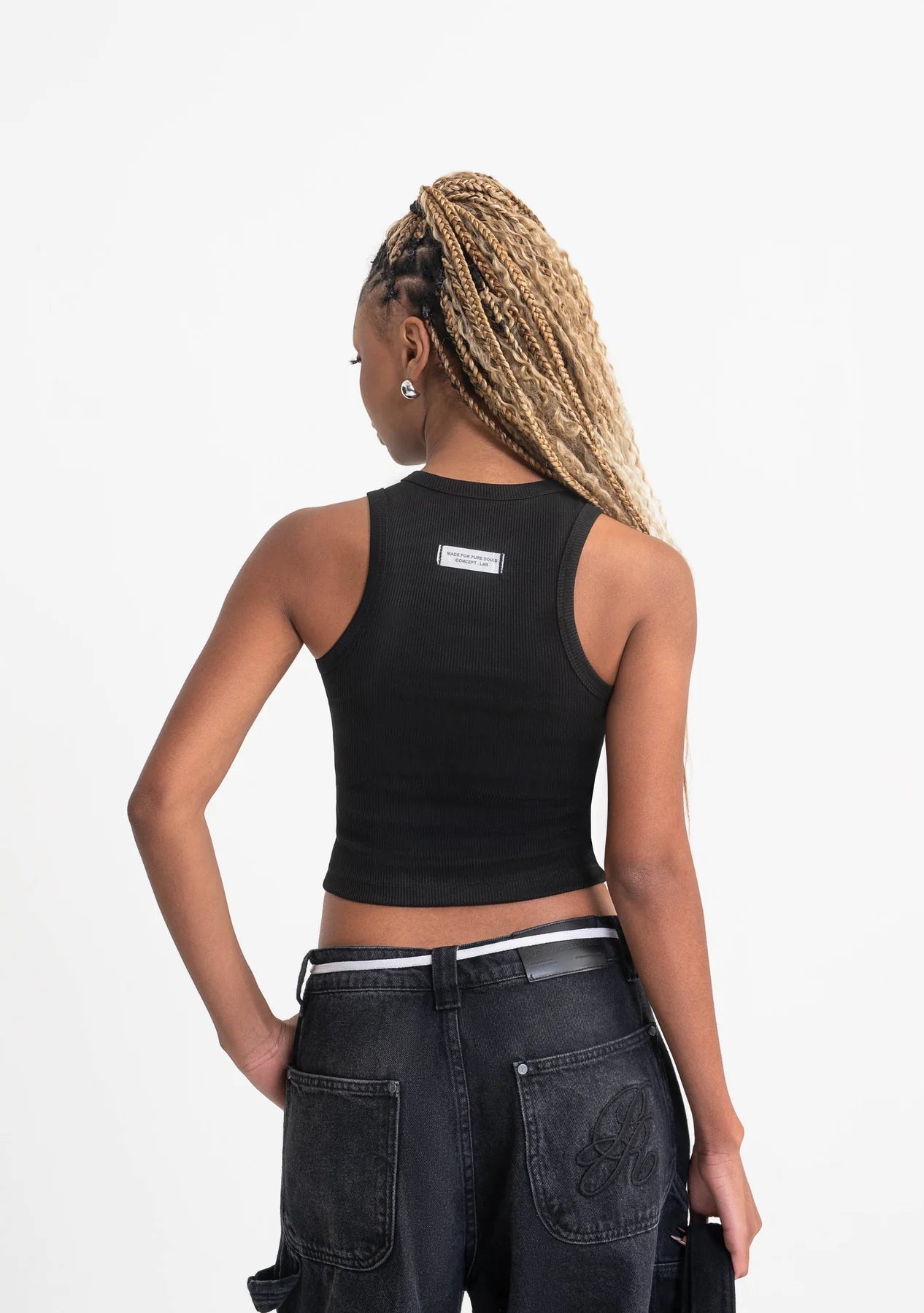 Pure rustic black tank top PUR21261