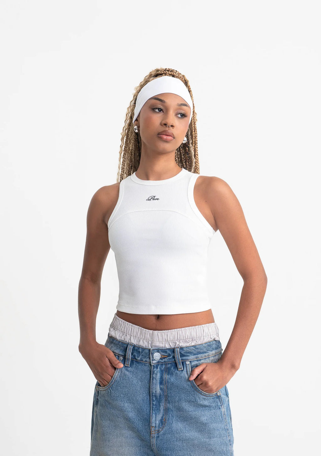 Pure rustic white Tank top PUR21262