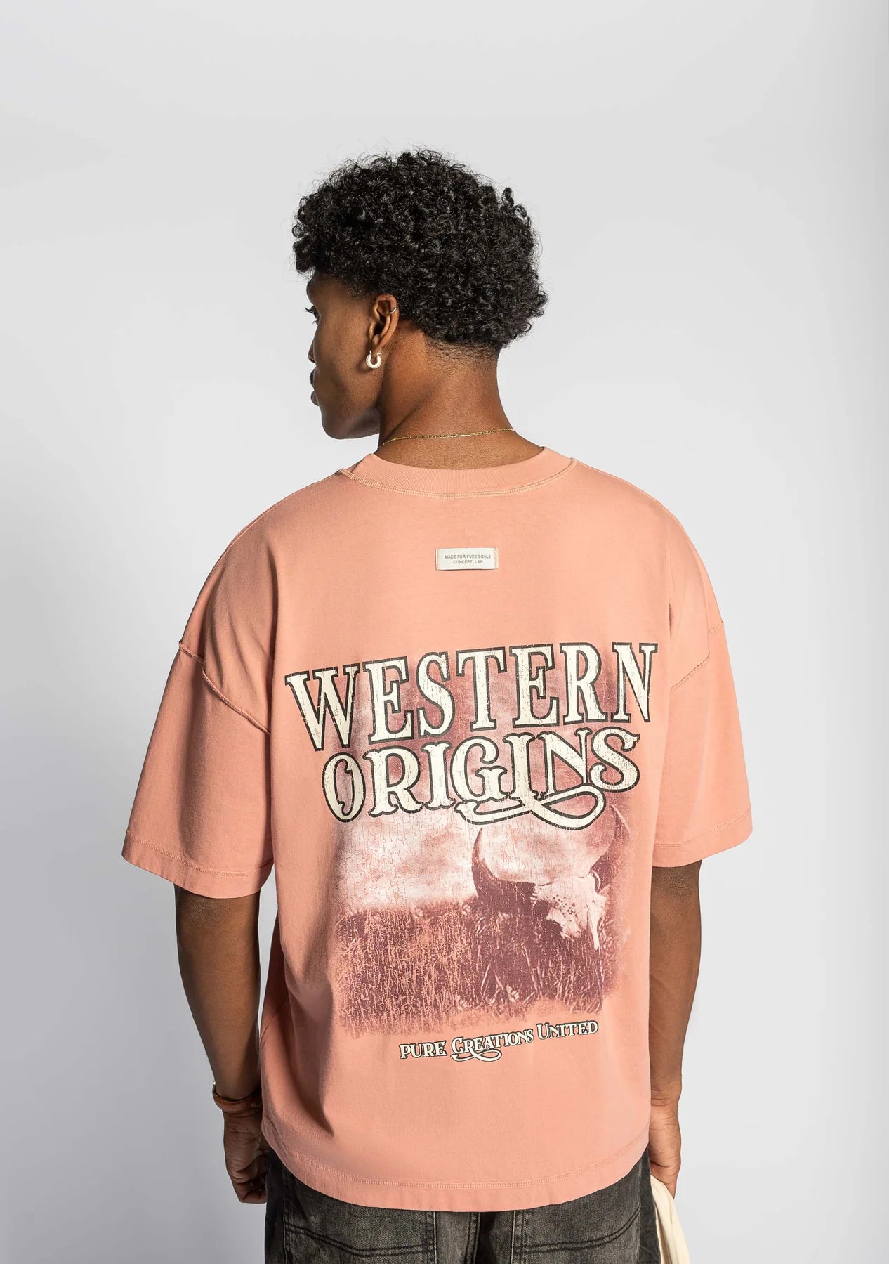 Pure before the west coral t-shirt PUR21543
