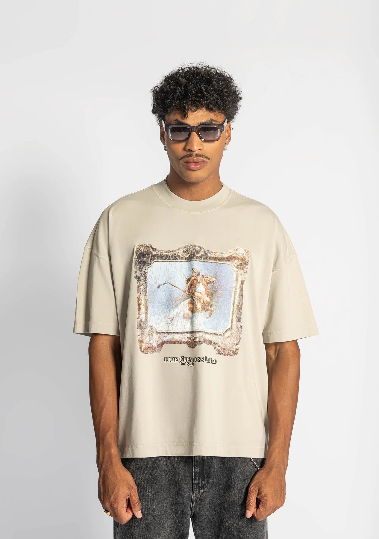 Pure before the west sand t-shirt PUR21546