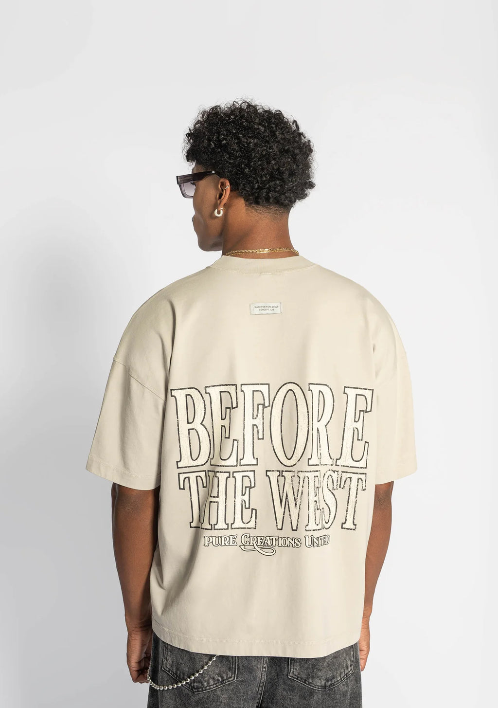 Pure before the west sand t-shirt PUR21546