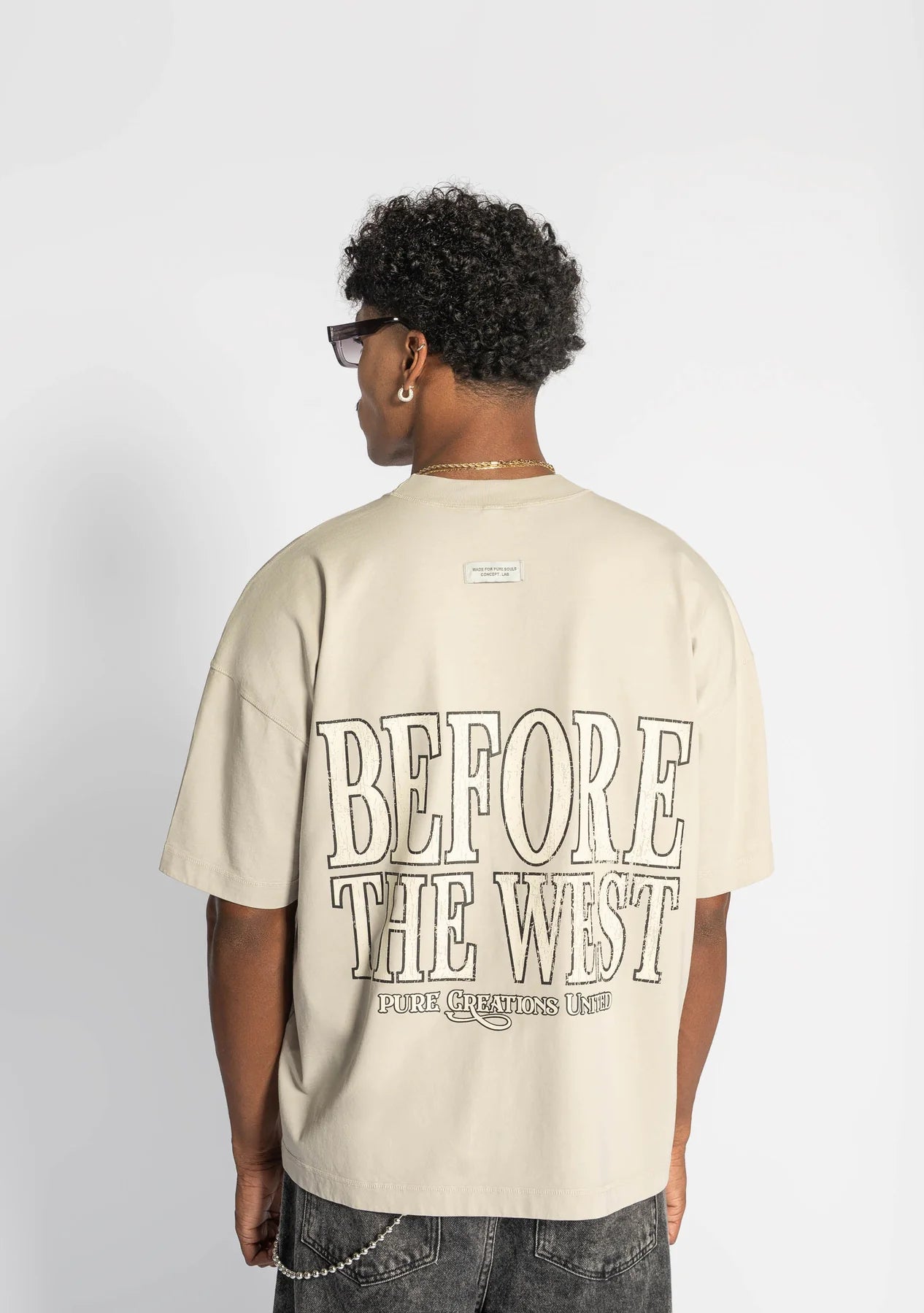 Pure before the west sand t-shirt PUR21546