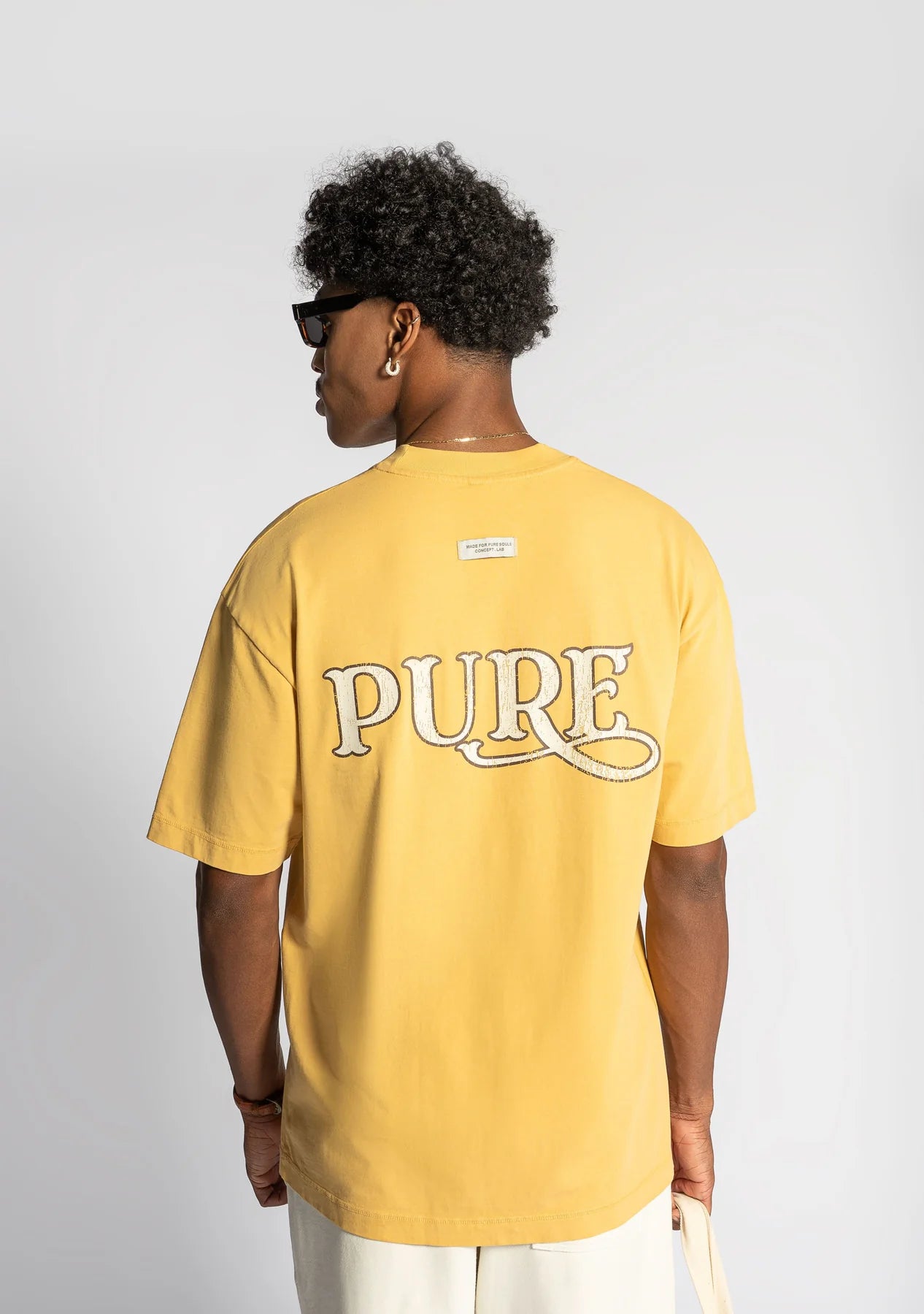 Pure before the west mustard t-shirt PUR21573