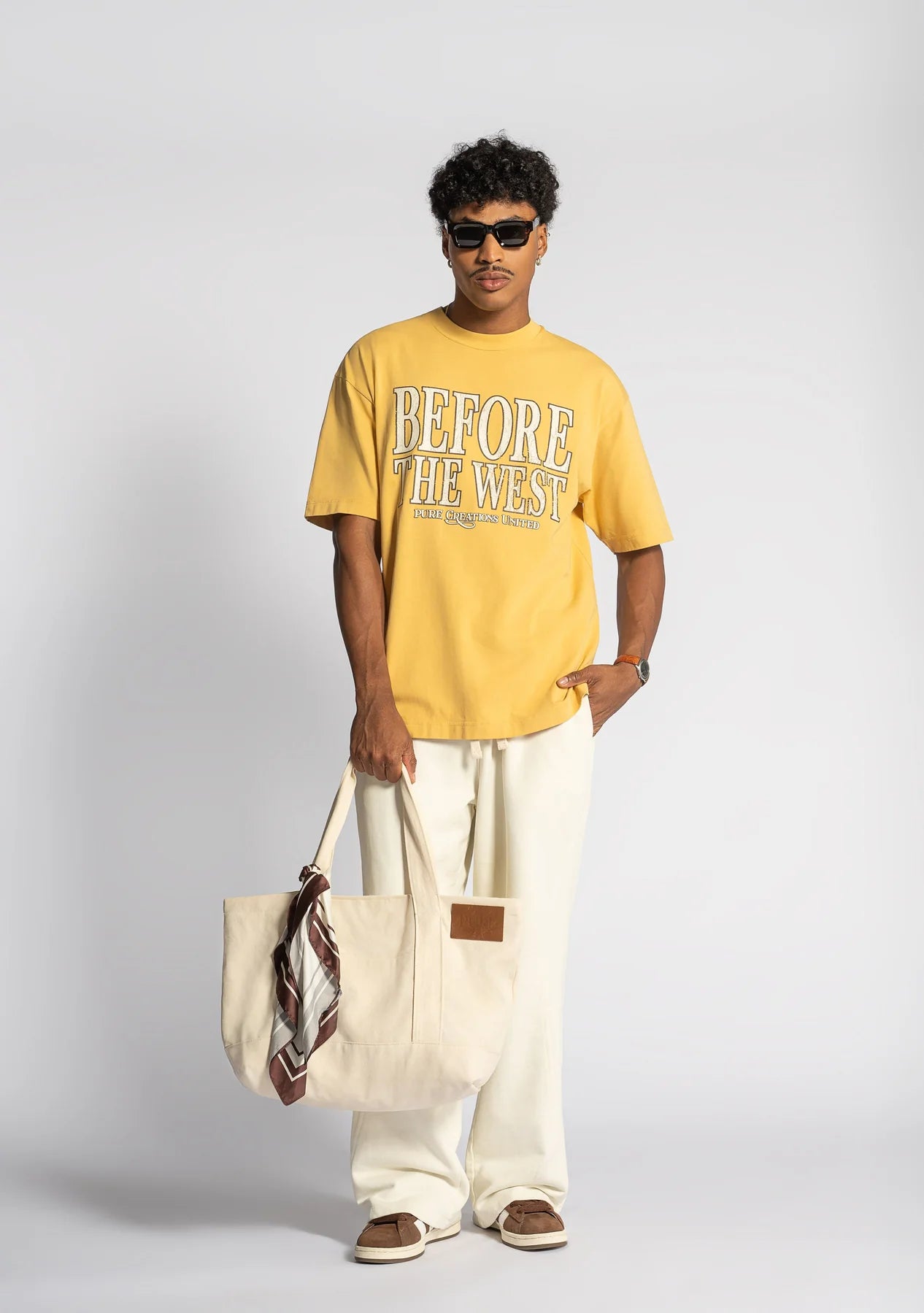 Pure before the west mustard t-shirt PUR21573