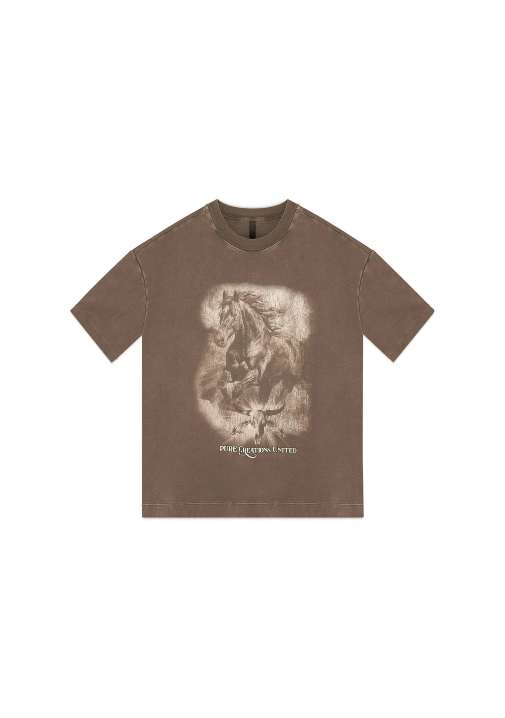 Pure before the West brown t-shirt PUR21575