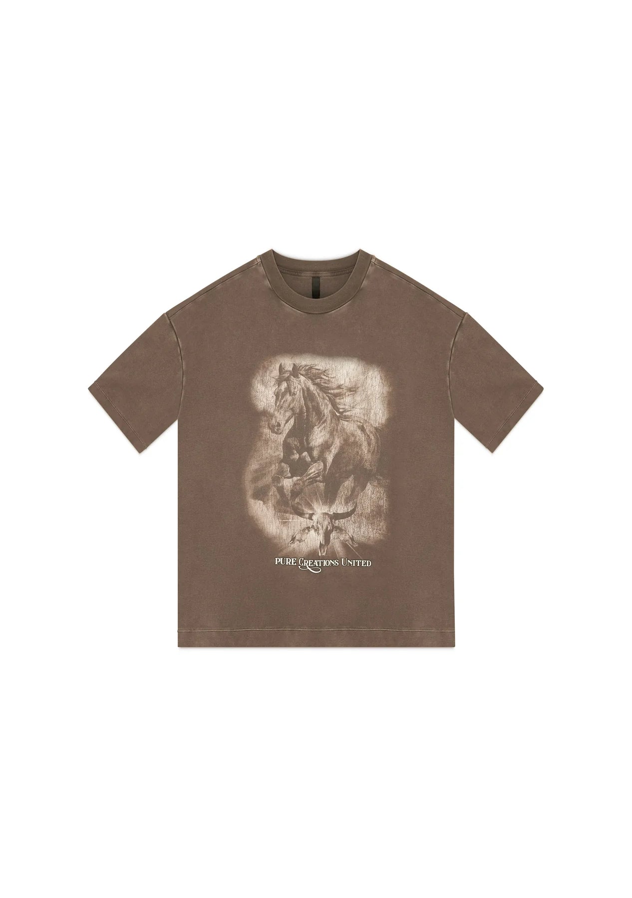 Pure before the West brown t-shirt PUR21575