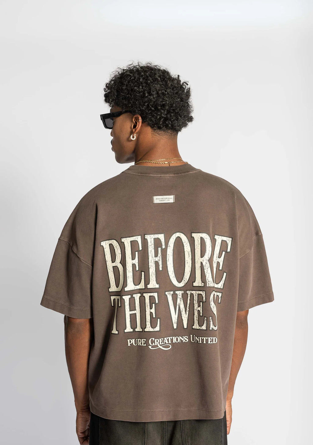 Pure before the West brown t-shirt PUR21575