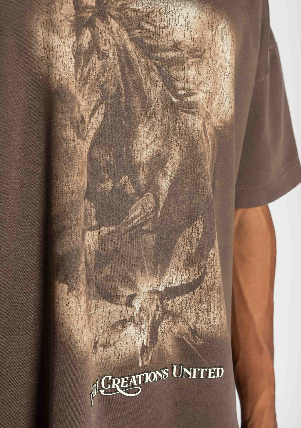 Pure before the West brown t-shirt PUR21575