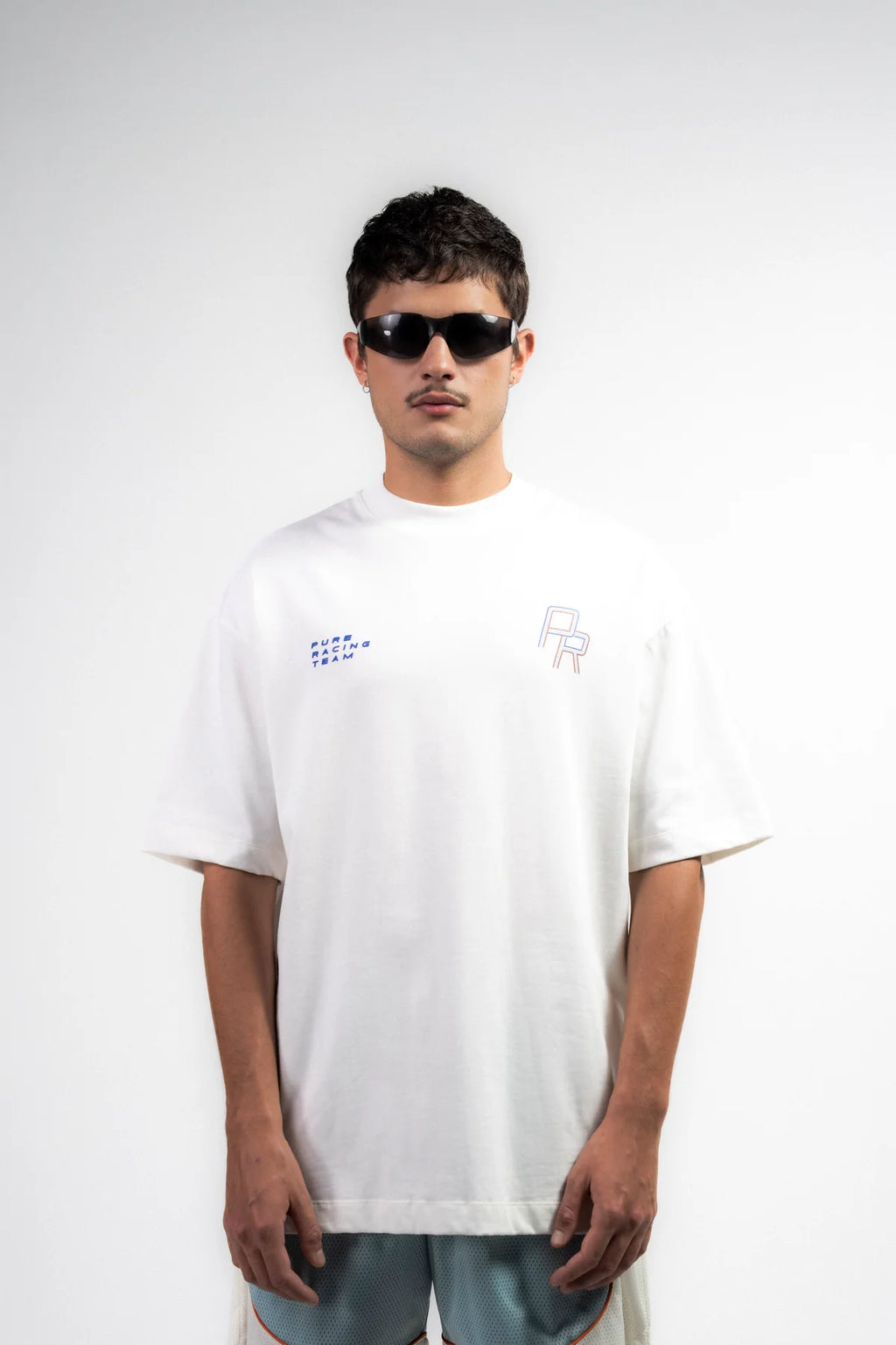Pure Overdrive Ivory Racing Lines T-Shirt PUR22282