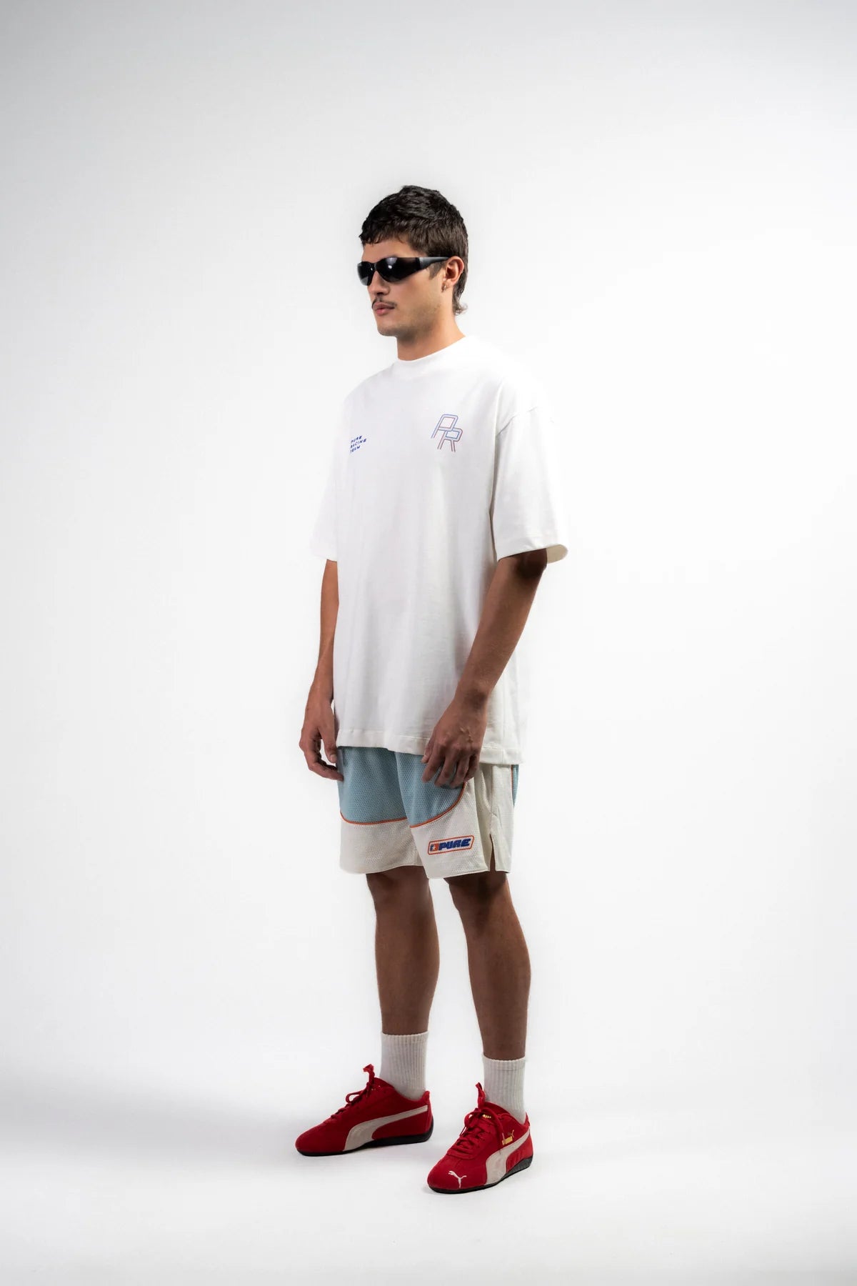 Pure Overdrive Ivory Racing Lines T-Shirt PUR22282