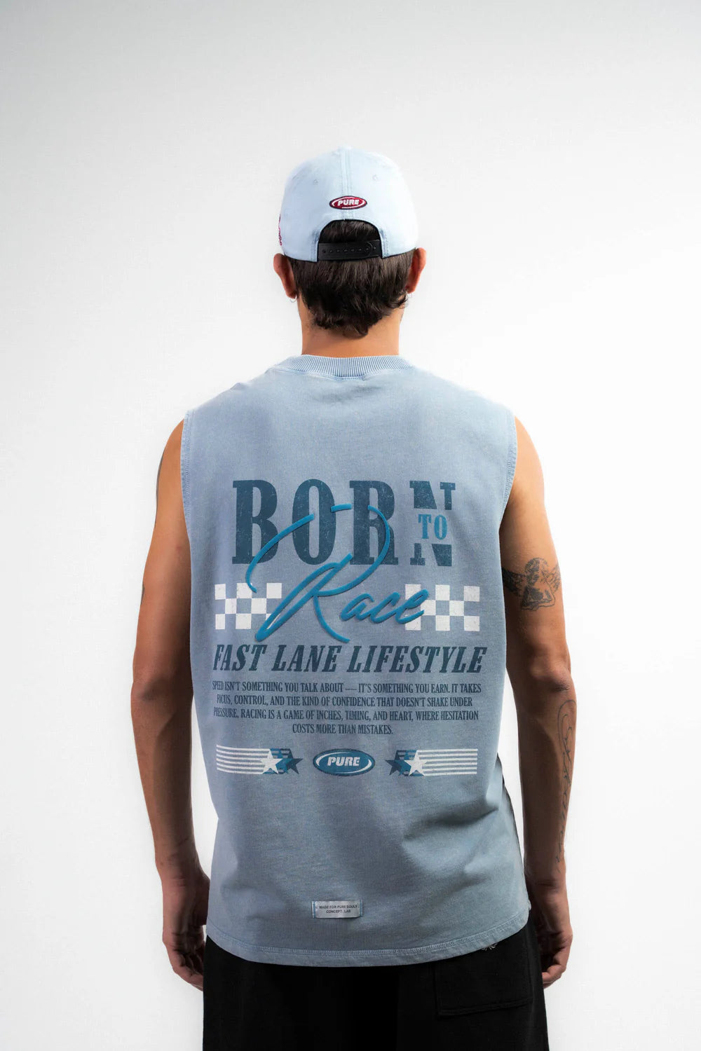 Pure Overdrive Washed Blue Tank Top PUR22297