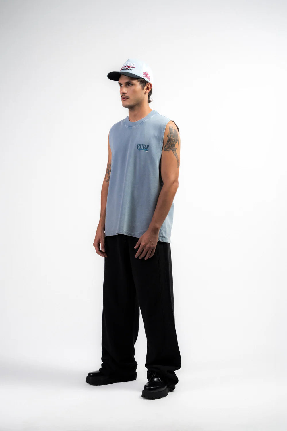 Pure Overdrive Washed Blue Tank Top PUR22297