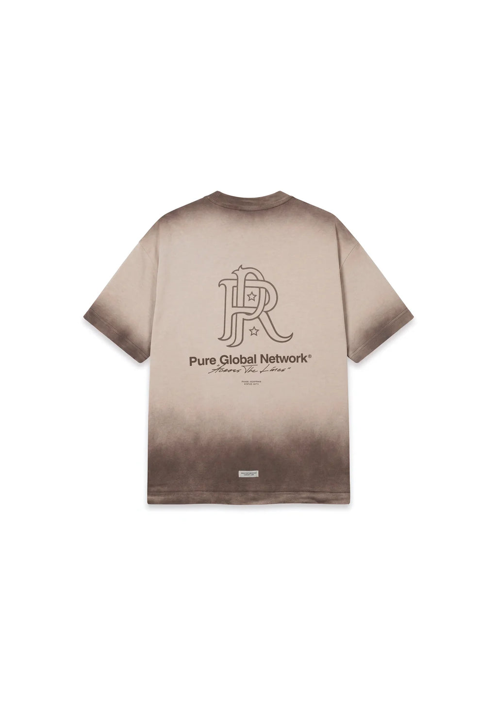Pure Across The Lines Brown Washed T-Shirt PUR22949