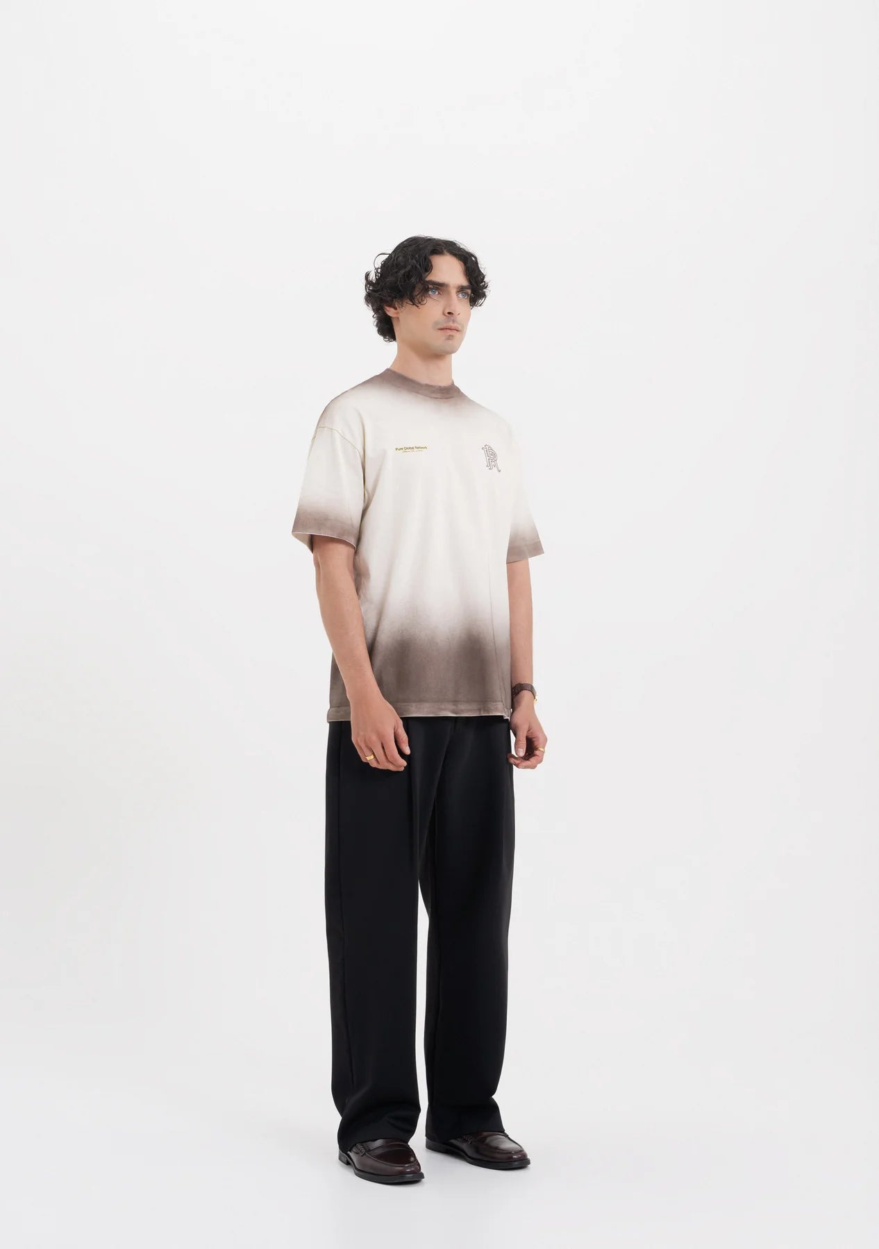 Pure Across The Lines Brown Washed T-Shirt PUR22949