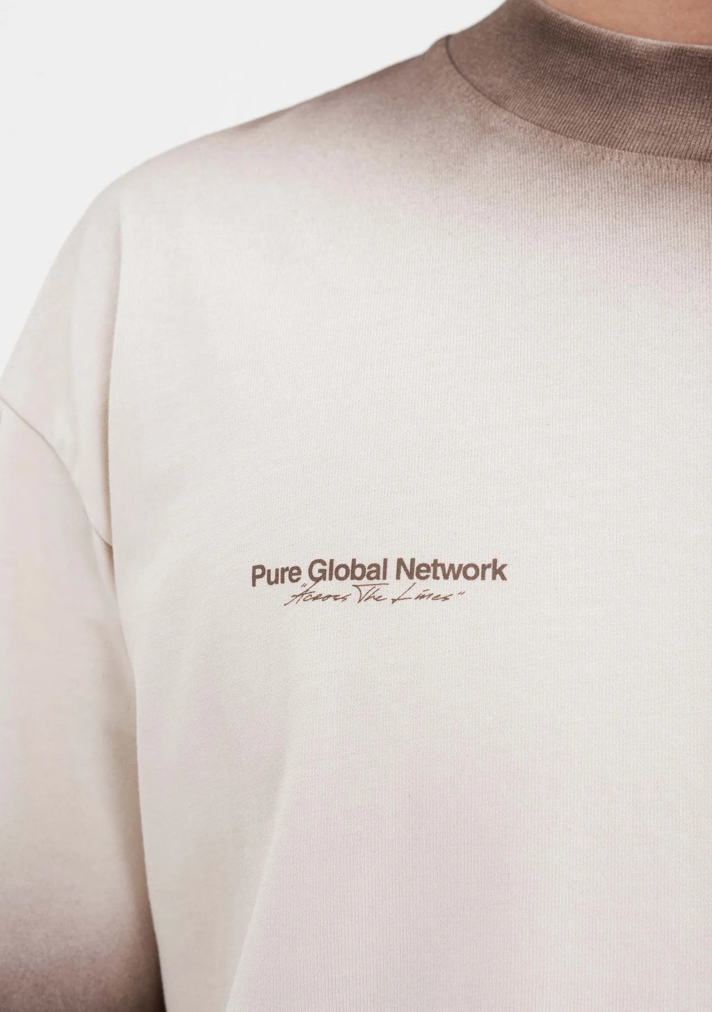 Pure Across The Lines Brown Washed T-Shirt PUR22949