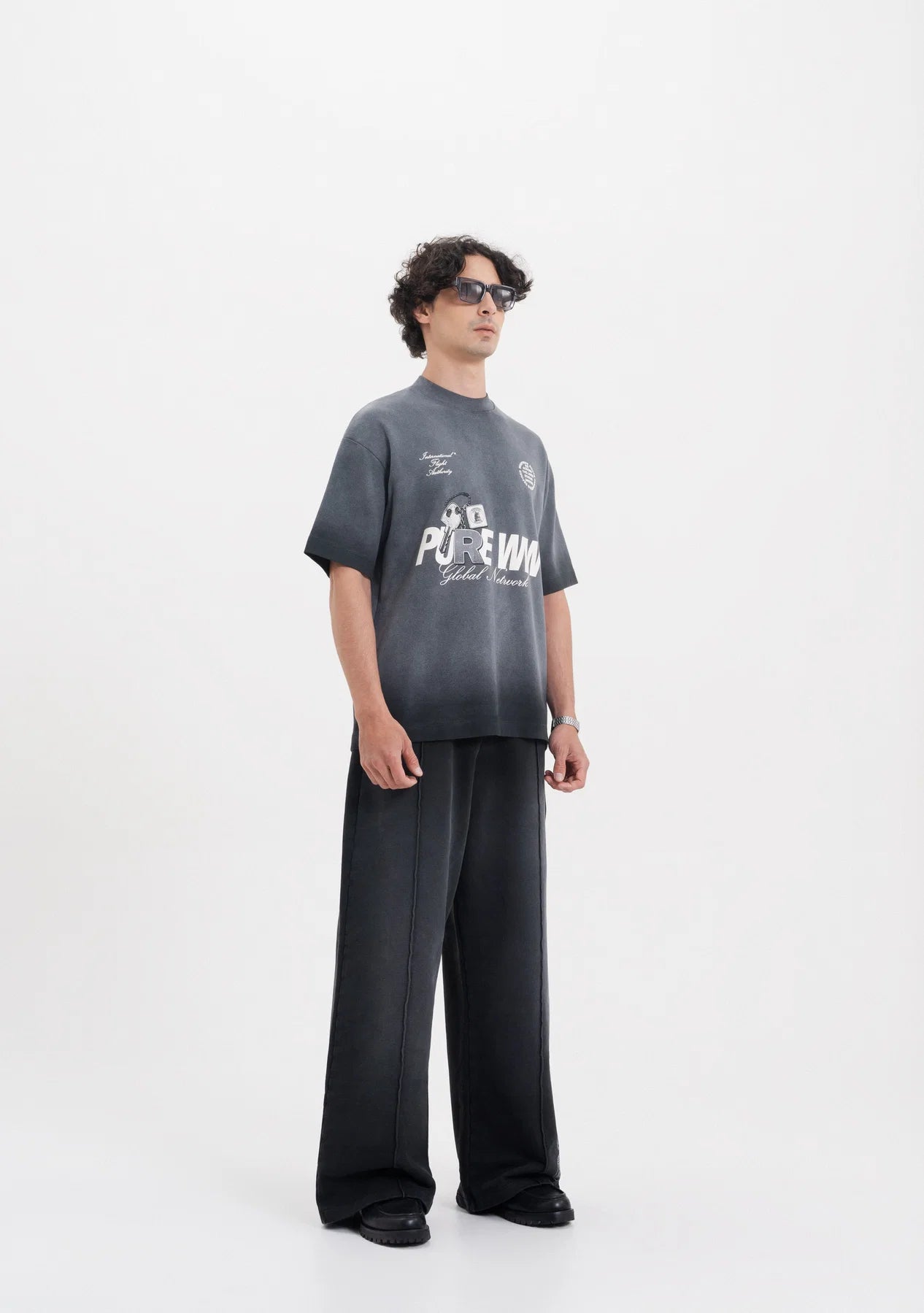 Pure Across The Lines Washed Black Key T-Shirt PUR22950