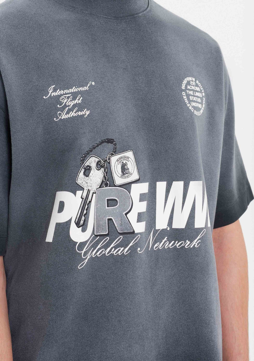 Pure Across The Lines Washed Black Key T-Shirt PUR22950