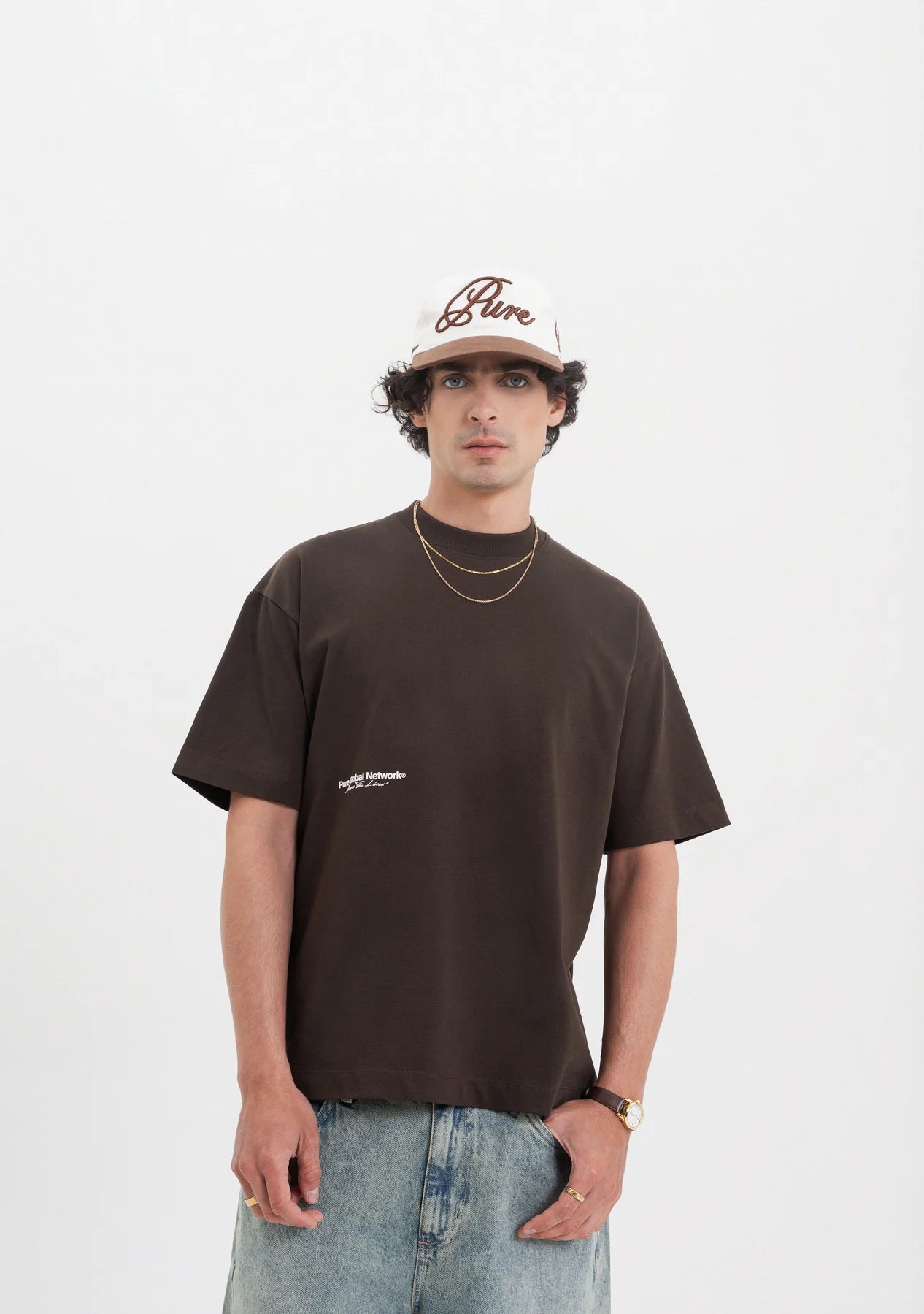 Pure Across The Lines Brown T-Shirt PUR22964