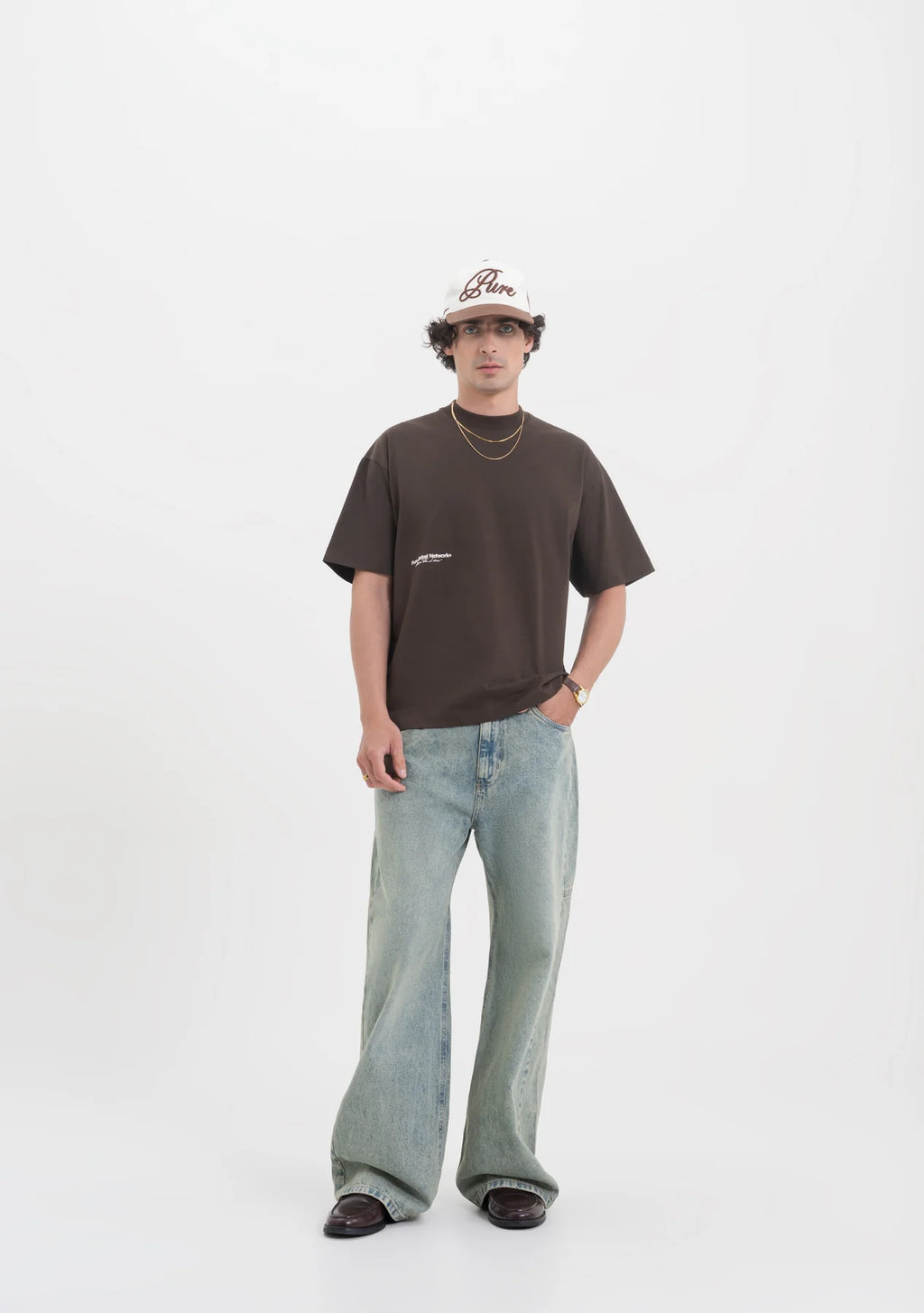 Pure Across The Lines Brown T-Shirt PUR22964