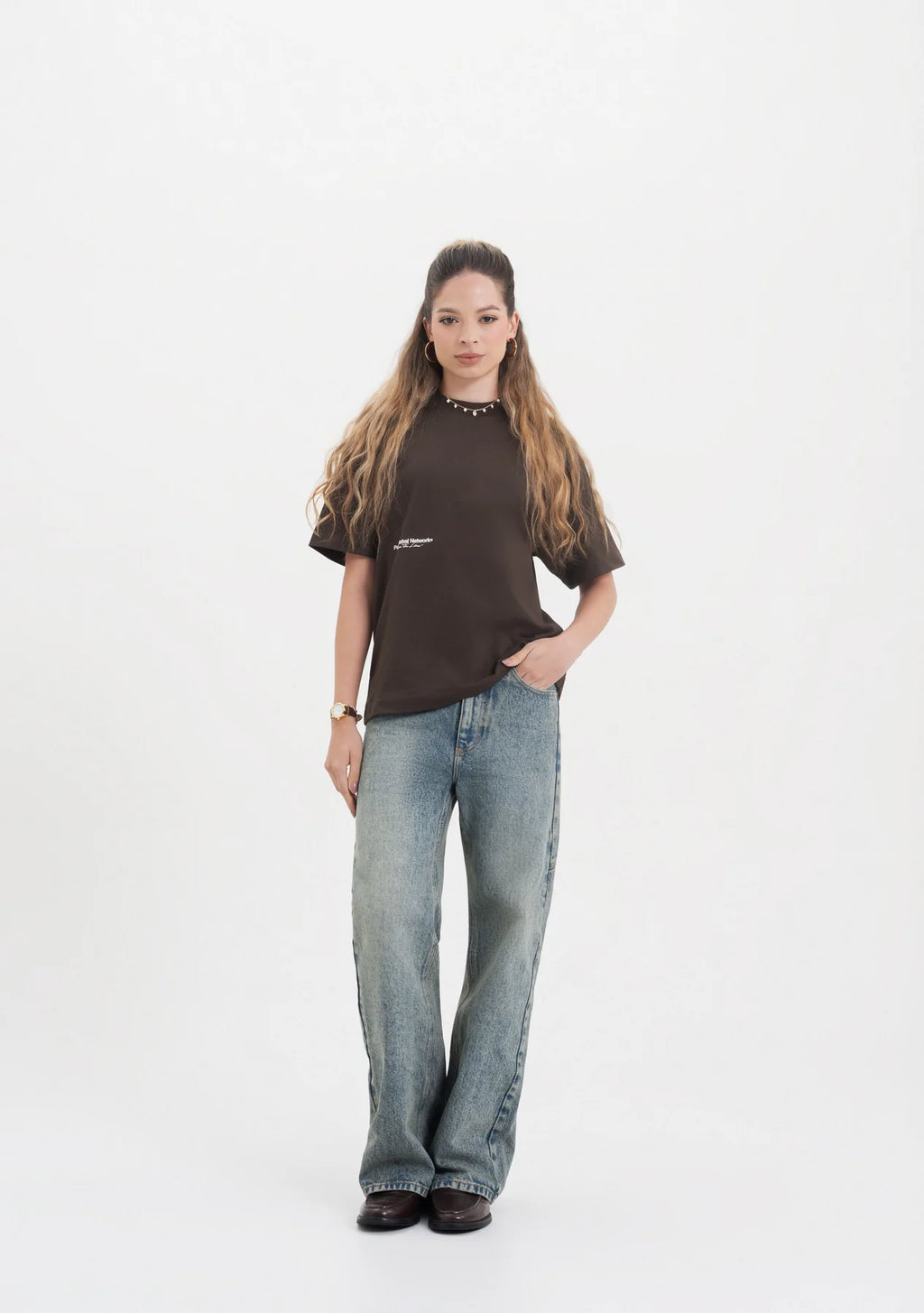 Pure Across The Lines Brown T-Shirt PUR22964