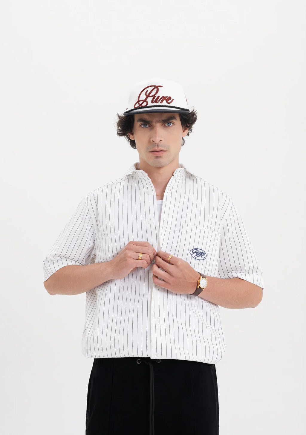 Pure Across The Lines Button Shirt PUR22974