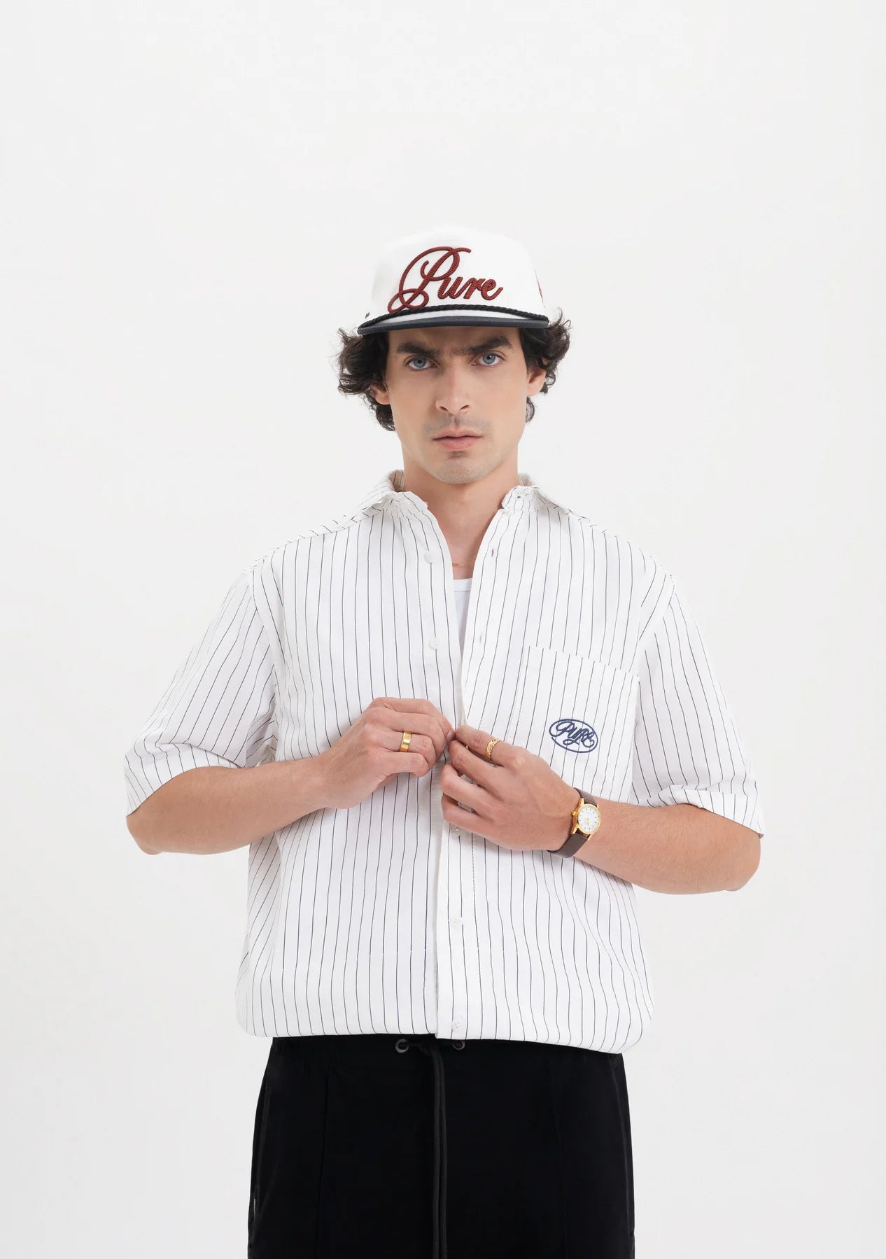 Pure Across The Lines Button Shirt PUR22974