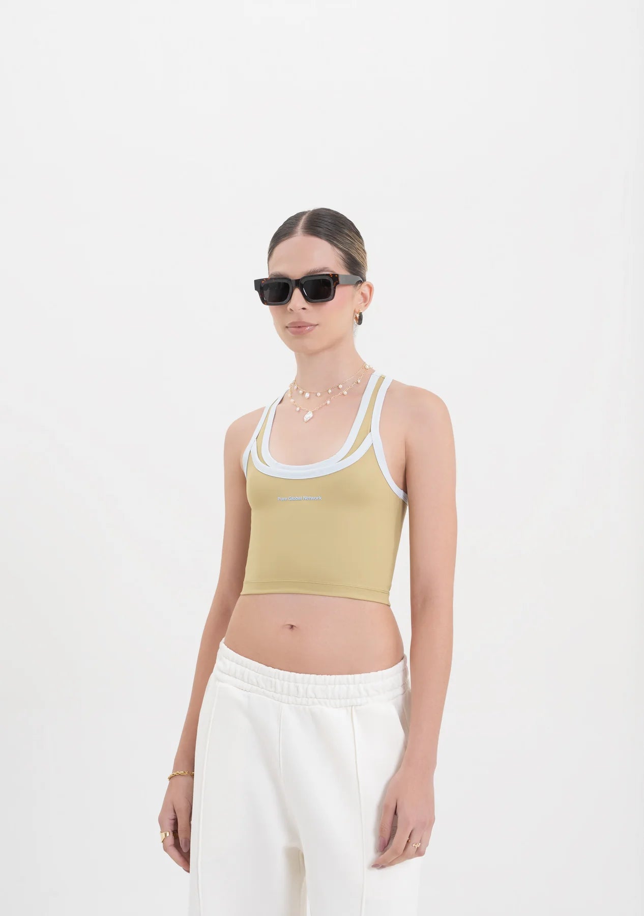 Pure Across The Lines Green Tank Top PUR22977