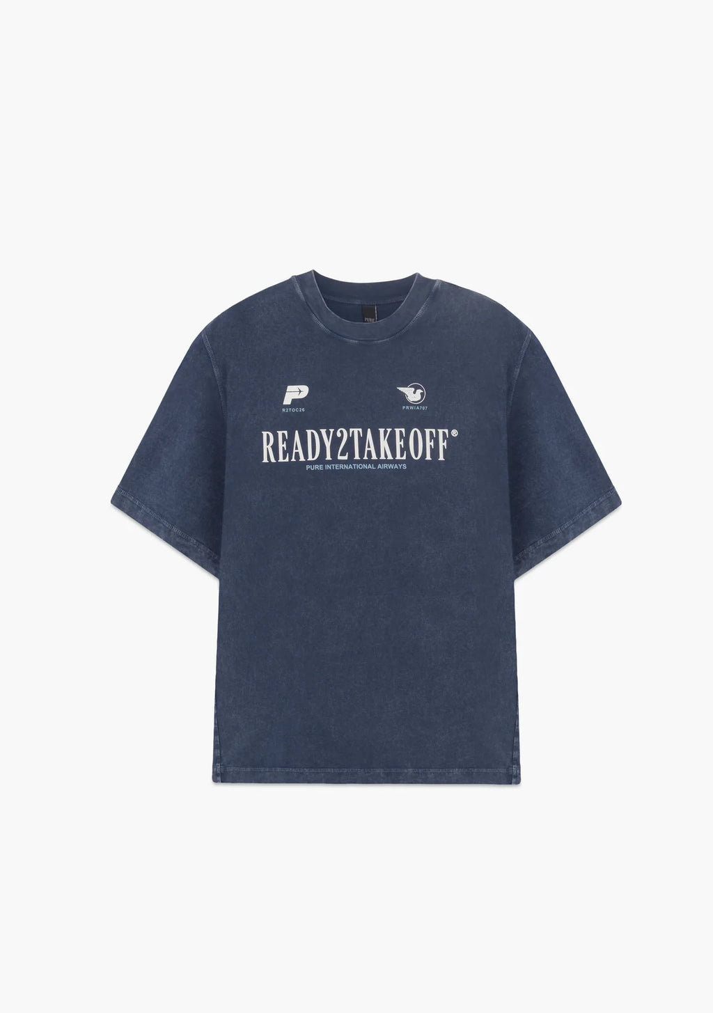 Pure Ready To Take Off Washed Blue T-Shirt PUR23486