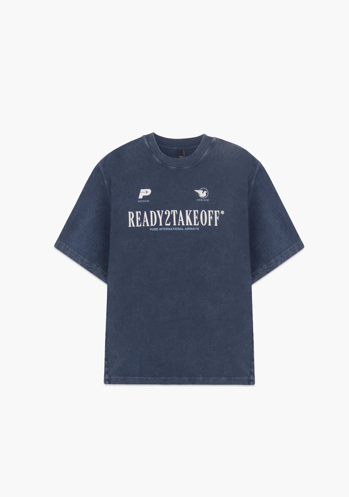 Pure Ready To Take Off Washed Blue T-Shirt PUR23486