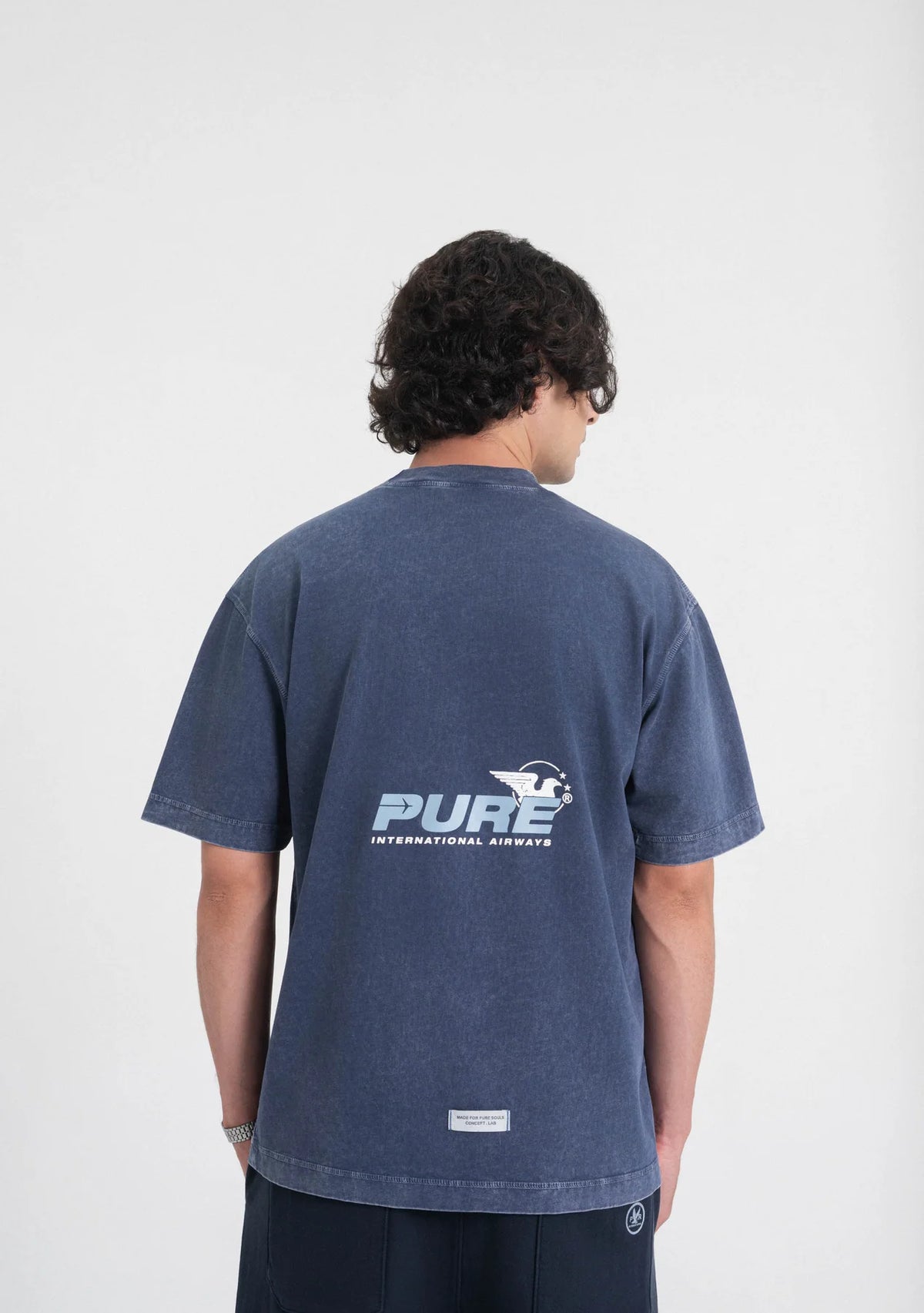 Pure Ready To Take Off Washed Blue T-Shirt PUR23486