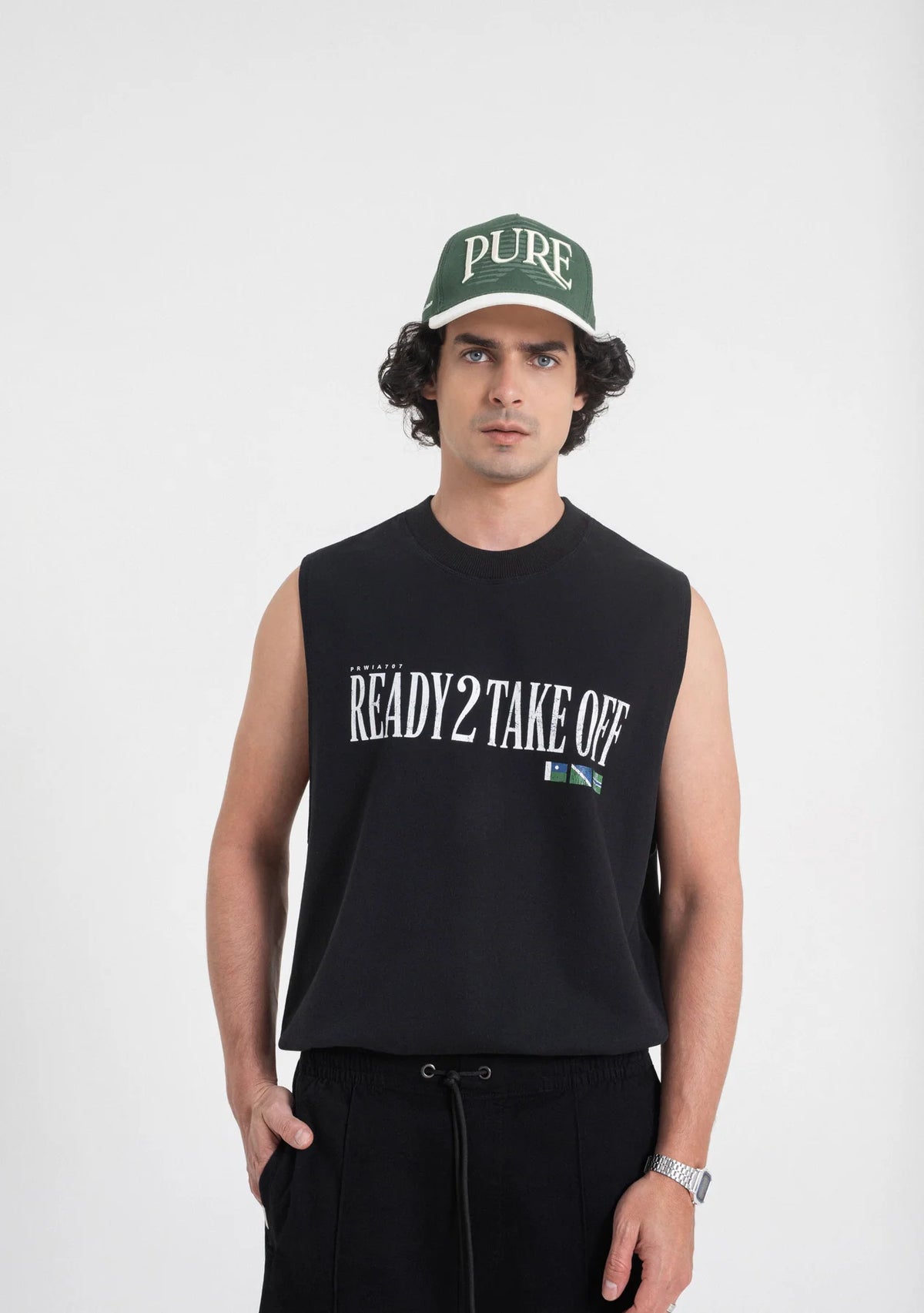 Pure Ready To Take Off Black Tank Top PUR23507