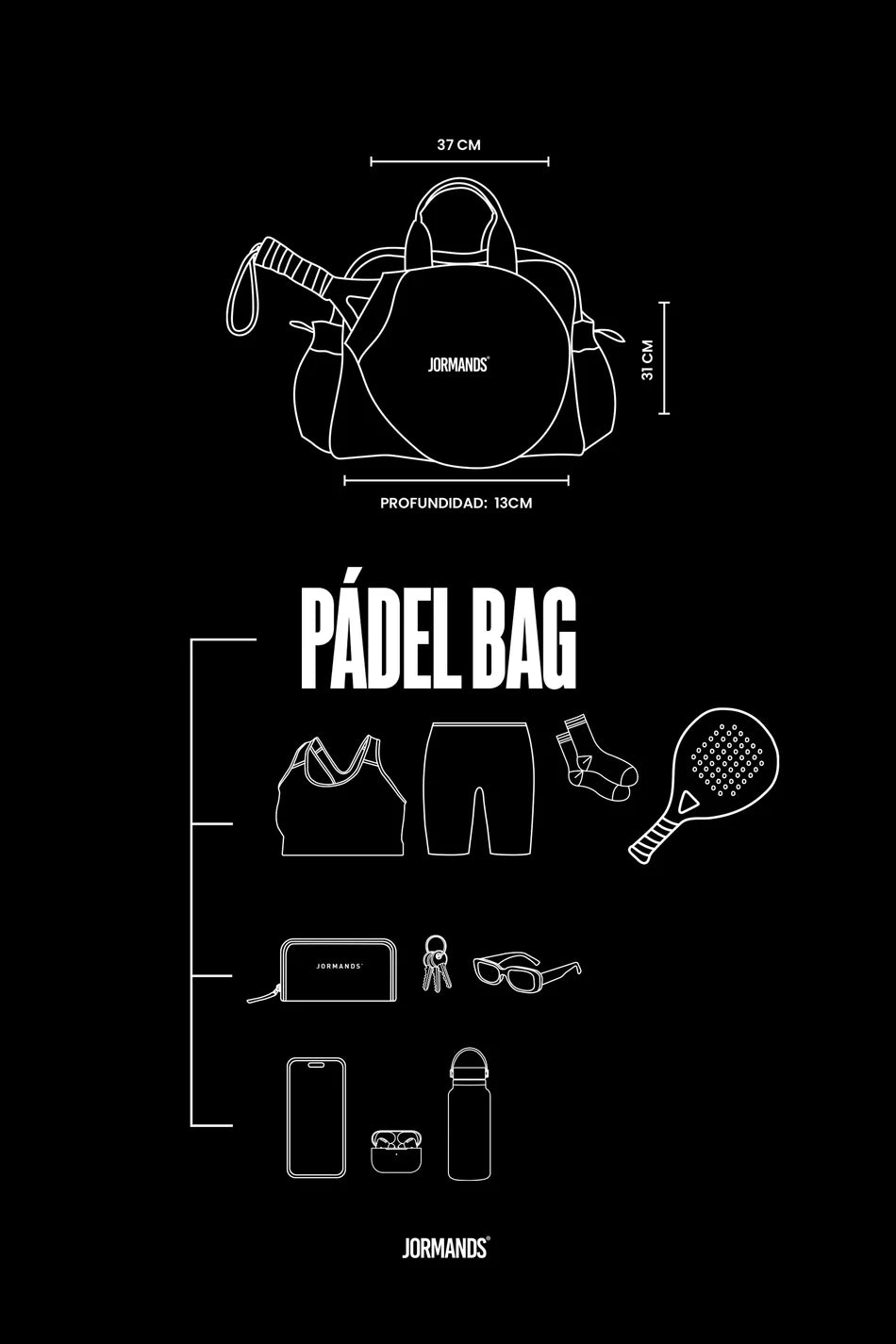 Jormands Dark Blue Pádel Bag