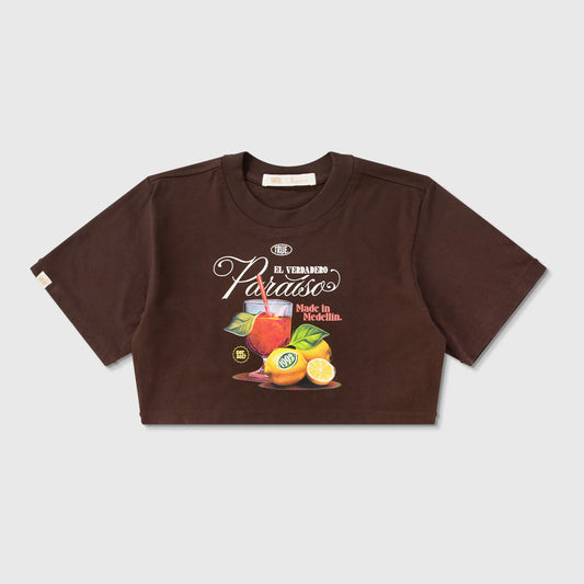 True Paraíso Crop Top - Brown