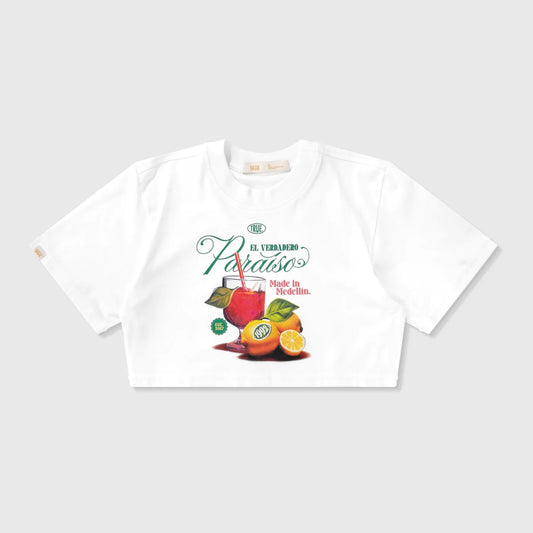 True Paraíso Crop Top - White