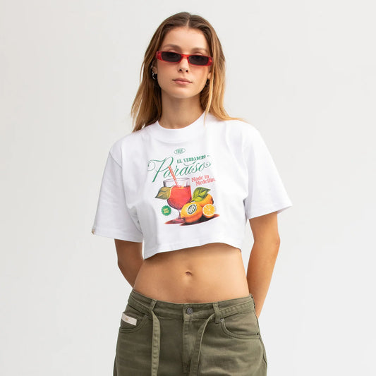 True Paraíso Crop Top - White