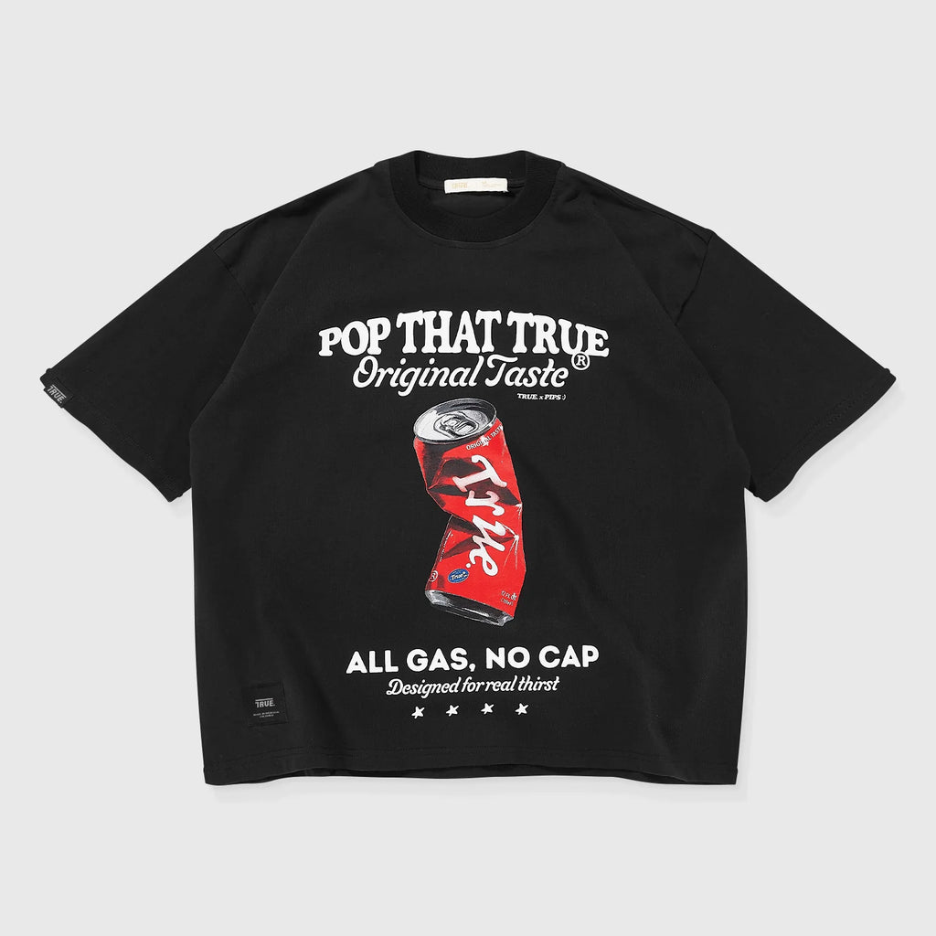 True Pop Taste Boxy Tee - Black