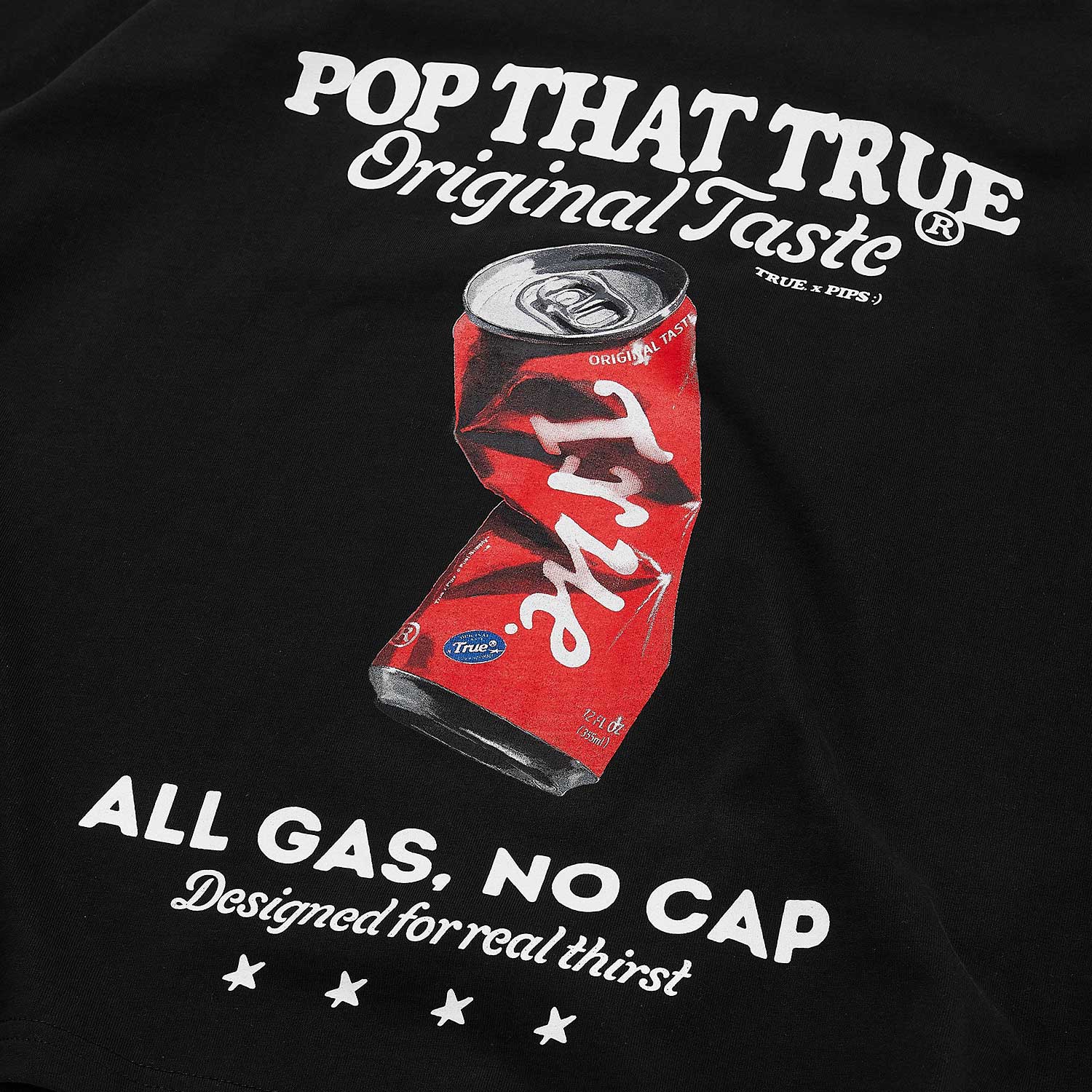 True Pop Taste Boxy Tee - Black