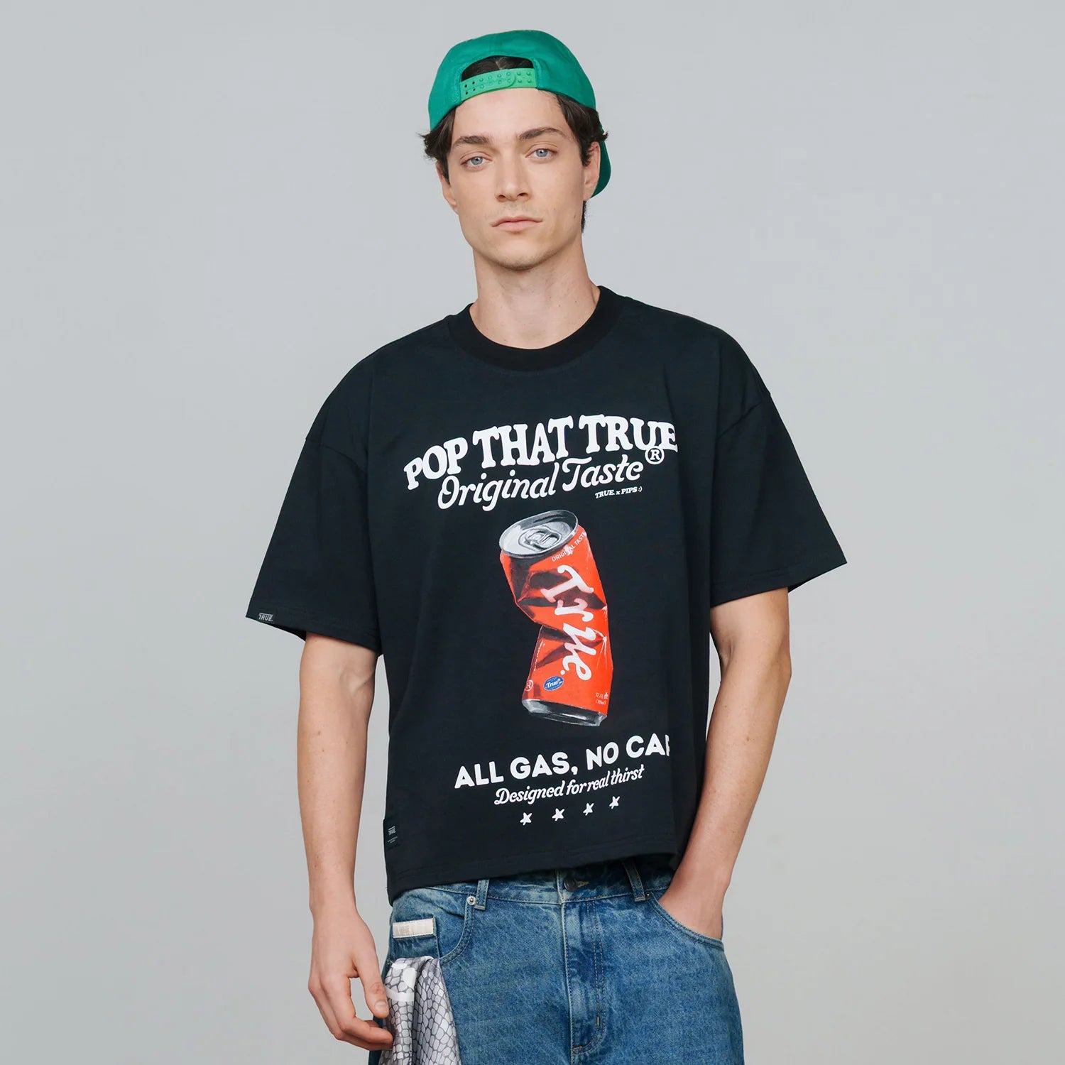 True Pop Taste Boxy Tee - Black