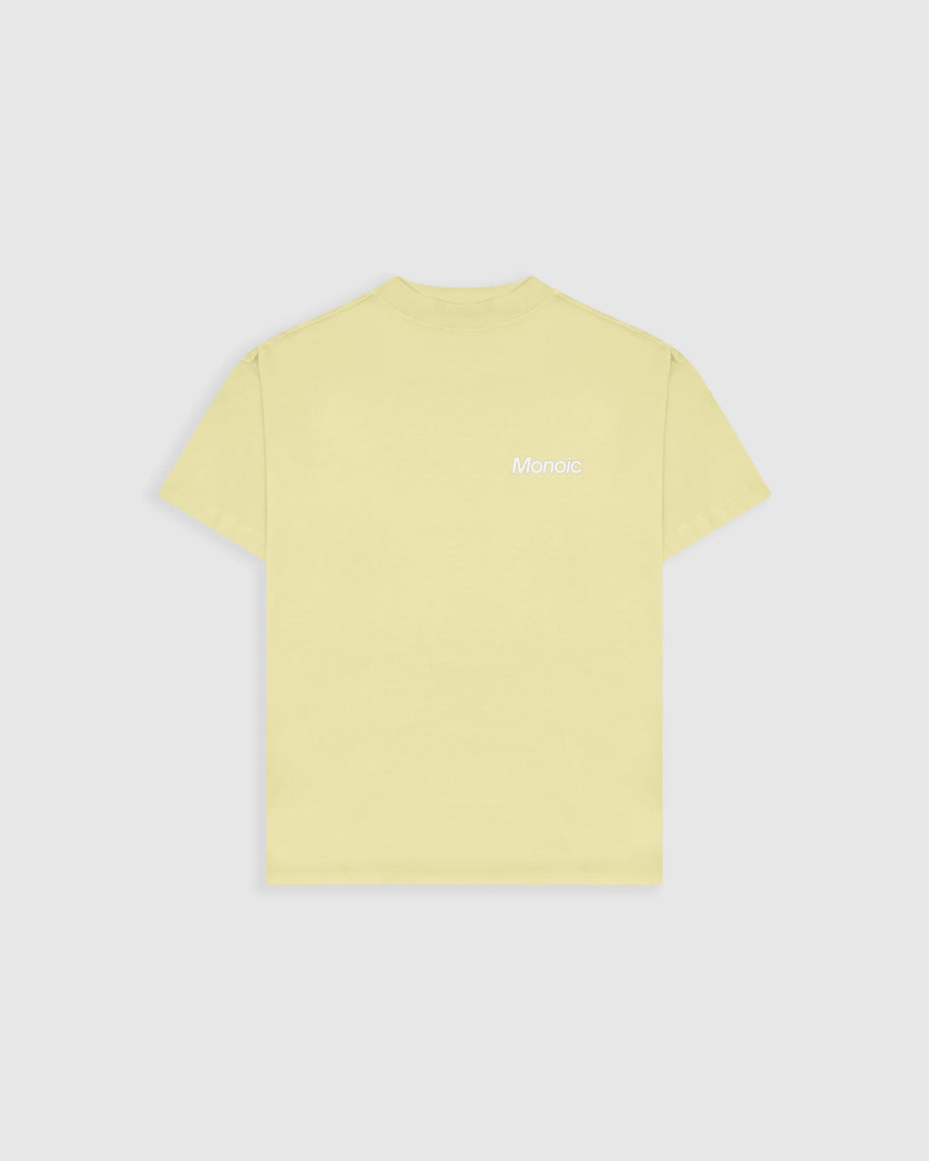 Monoic Camiseta Logo Oversized V3 - Amarillo Pastel