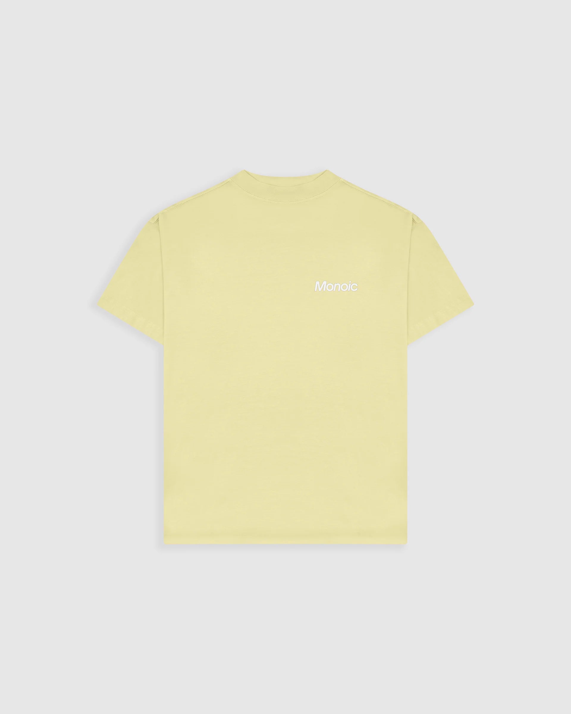 Monoic Camiseta Logo Oversized V3 - Amarillo Pastel