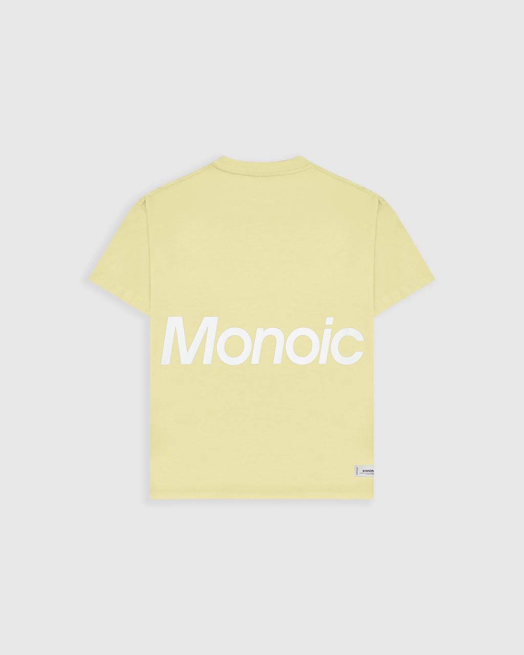Monoic Camiseta Logo Oversized V3 - Amarillo Pastel