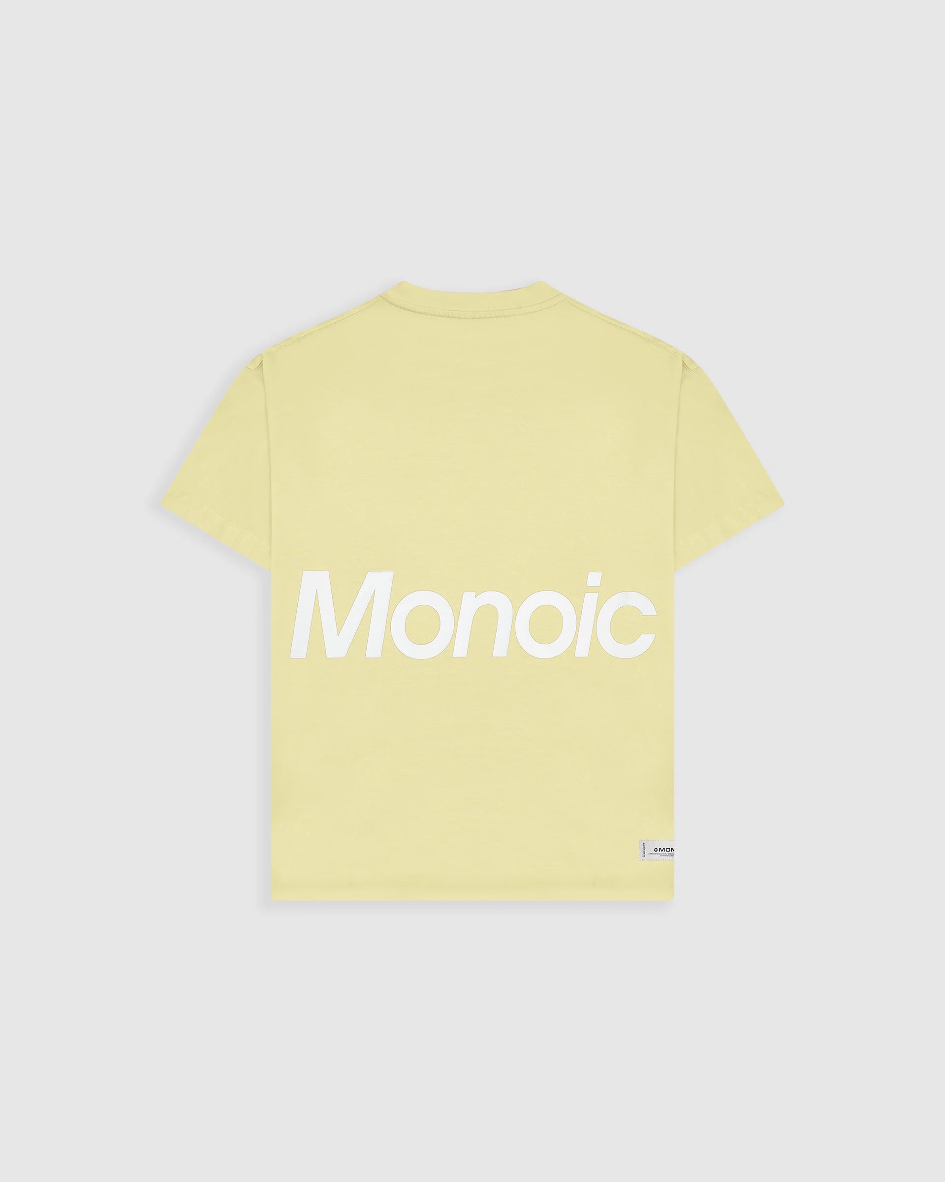 Monoic Camiseta Logo Oversized V3 - Amarillo Pastel