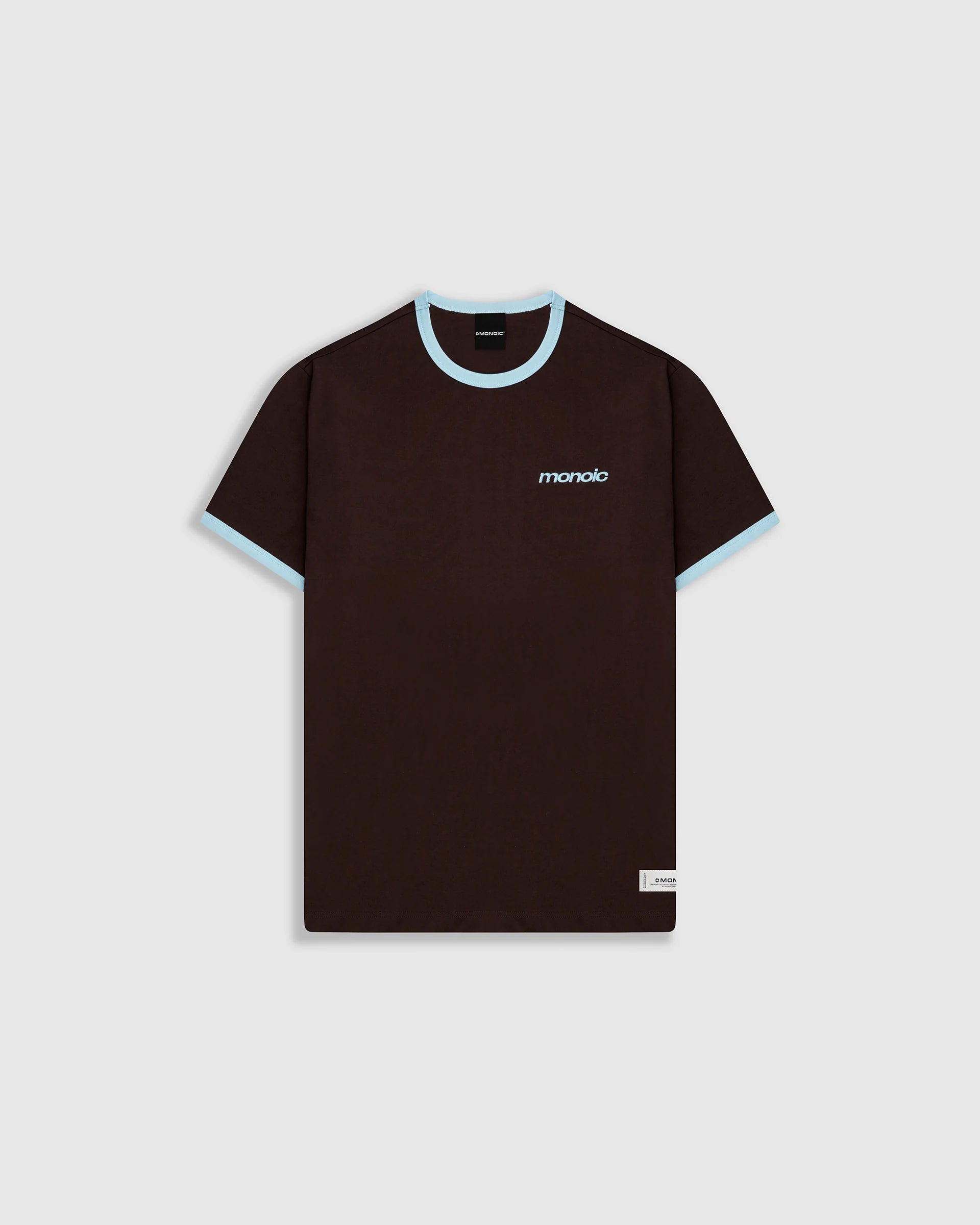 Monoic Camiseta Ringer Tee – Café y Azul